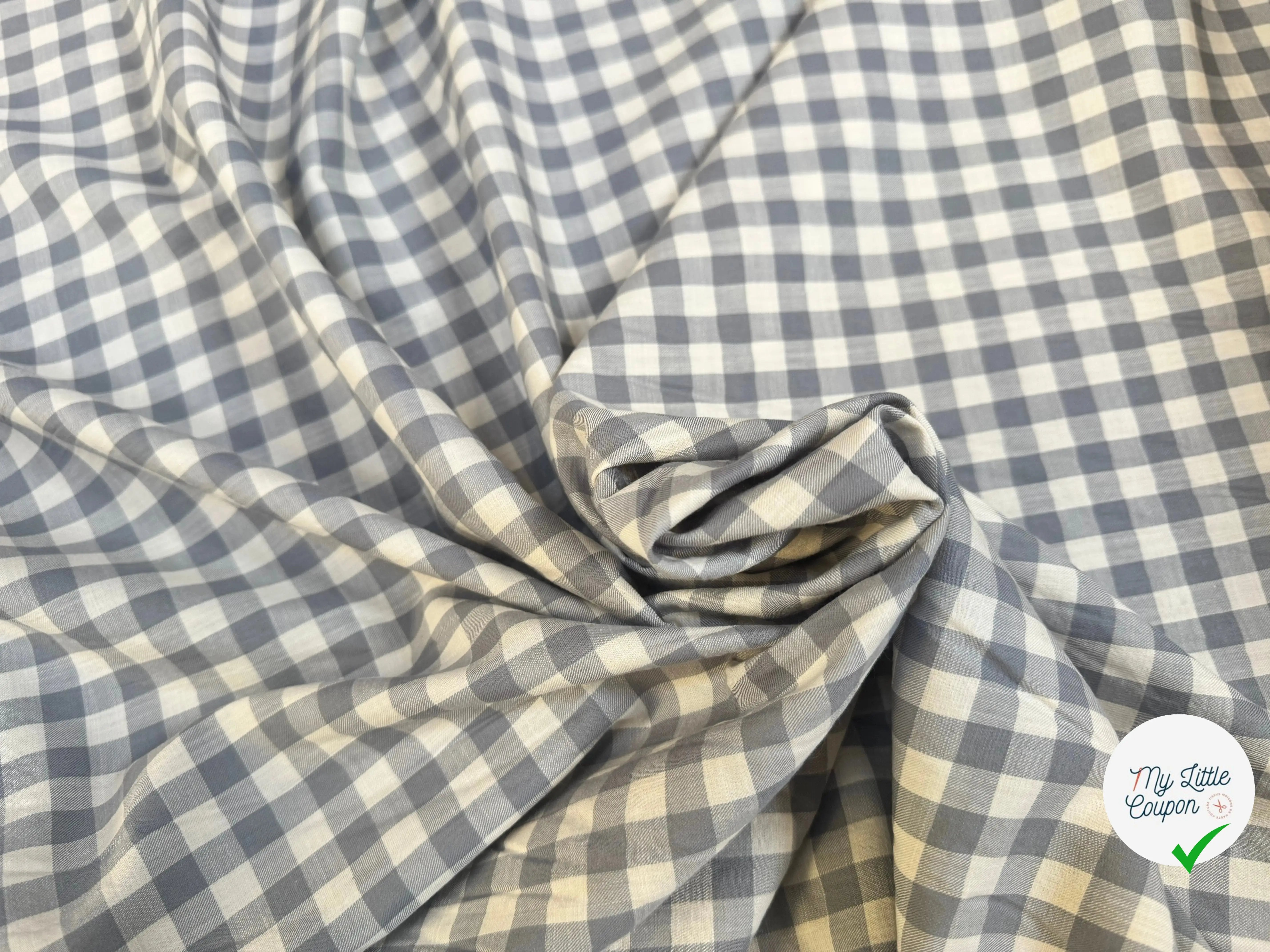 TISSU CHEMISE TRAPPEUR DAMIER DUVETEUX - My Little Coupon