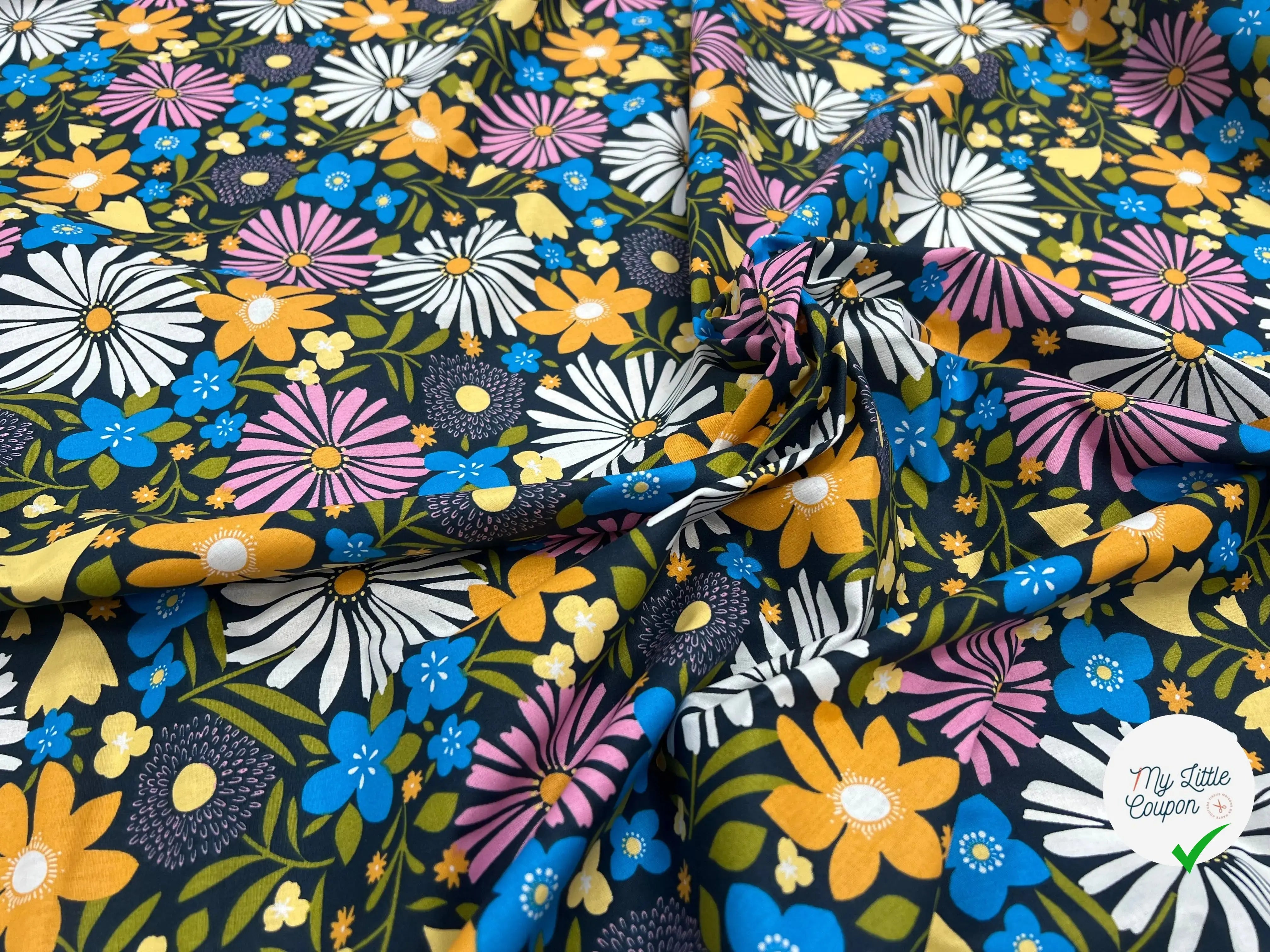 COTON CHOUPETTE BLEU / JAUNE 2B L2 150 - My Little Coupon