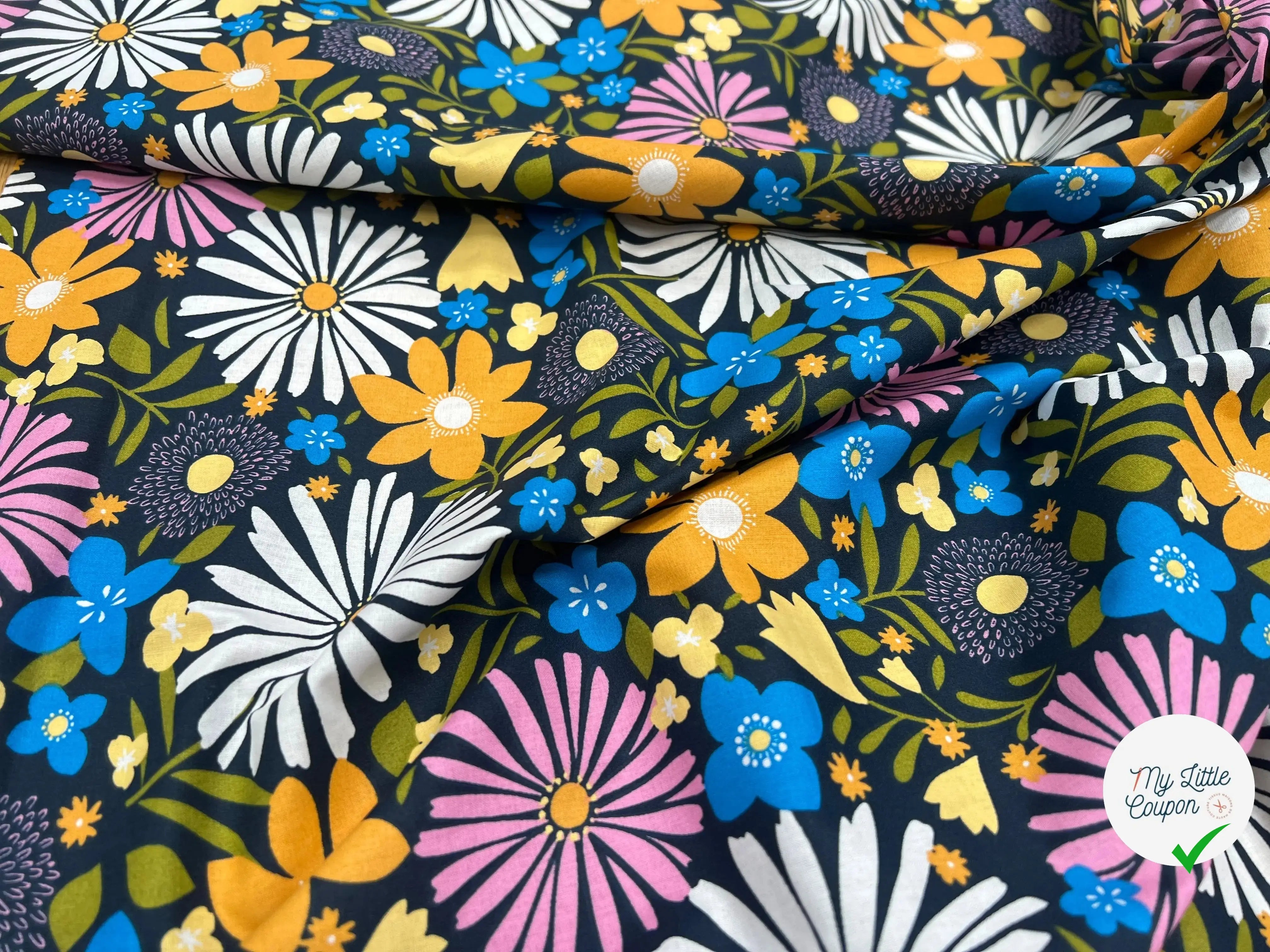 COTON CHOUPETTE BLEU / JAUNE 2B L2 150 - My Little Coupon