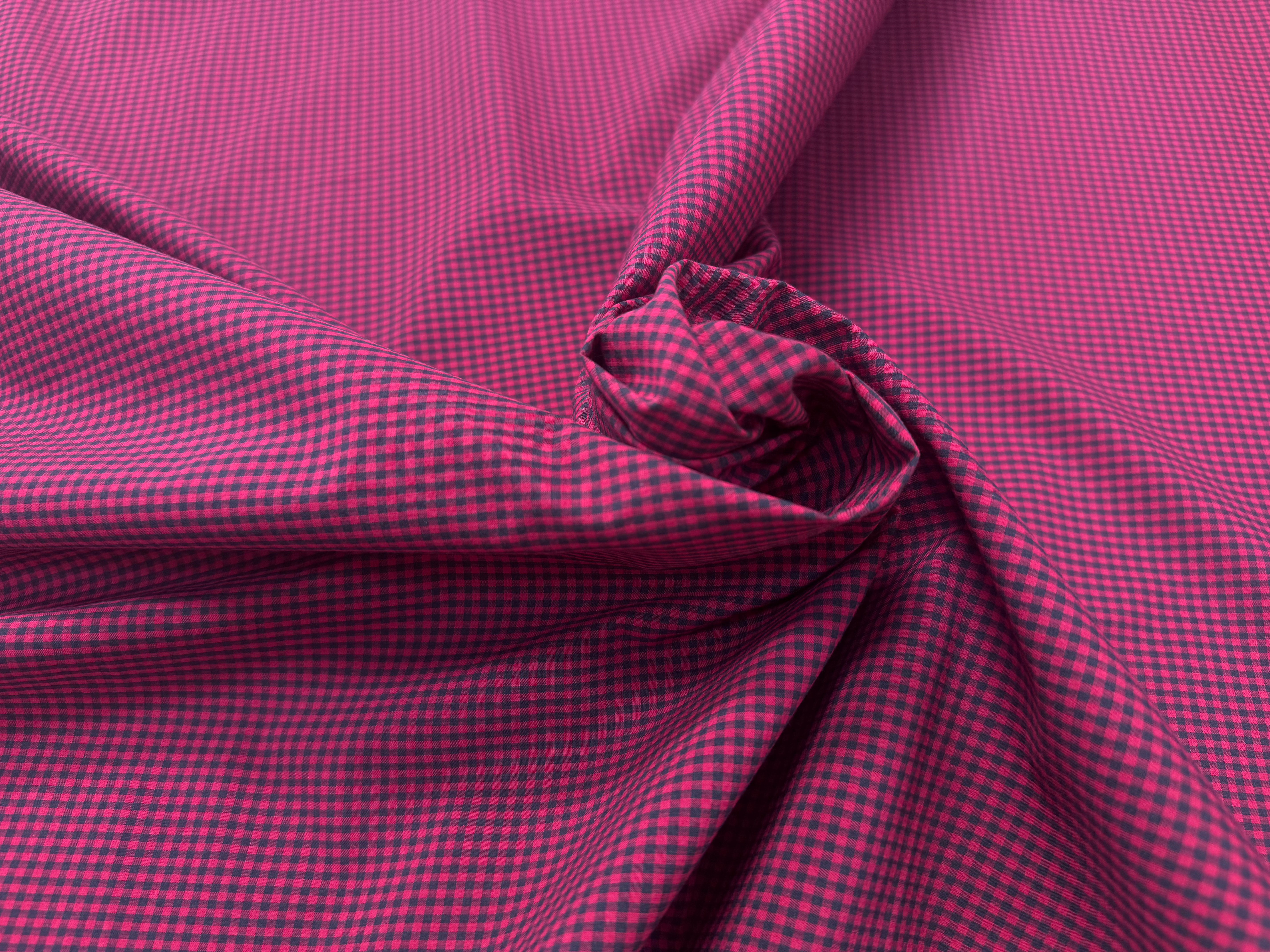 COTON LÉGER PETIT CARREAUX ROSE ET NOIR - My Little Coupon