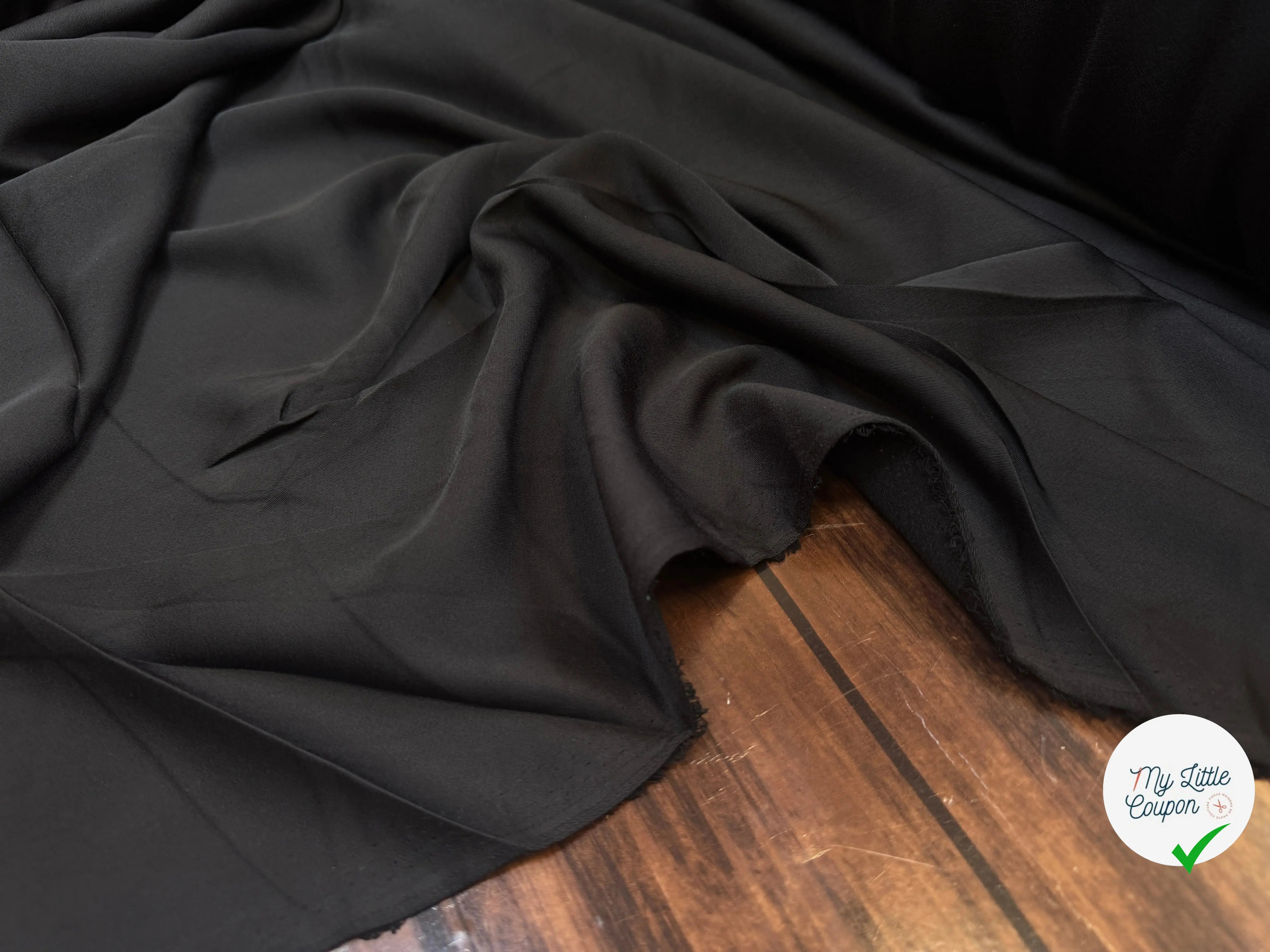 CREPE ENVERS SATIN NOIR - My Little Coupon