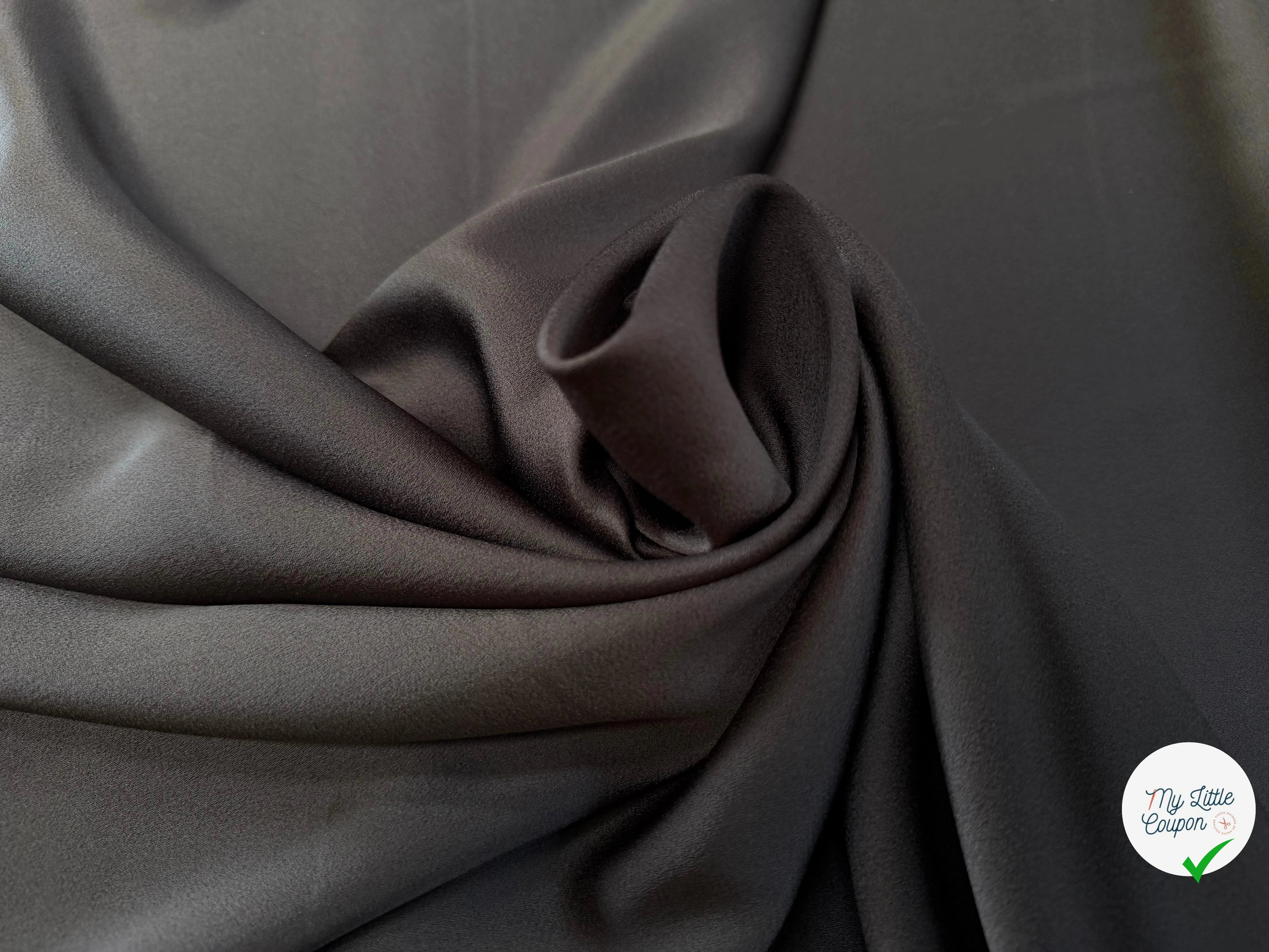 CCREPE ENVERS SATIN VISCOSE ET ACETATE MAT CAFE - My Little Coupon