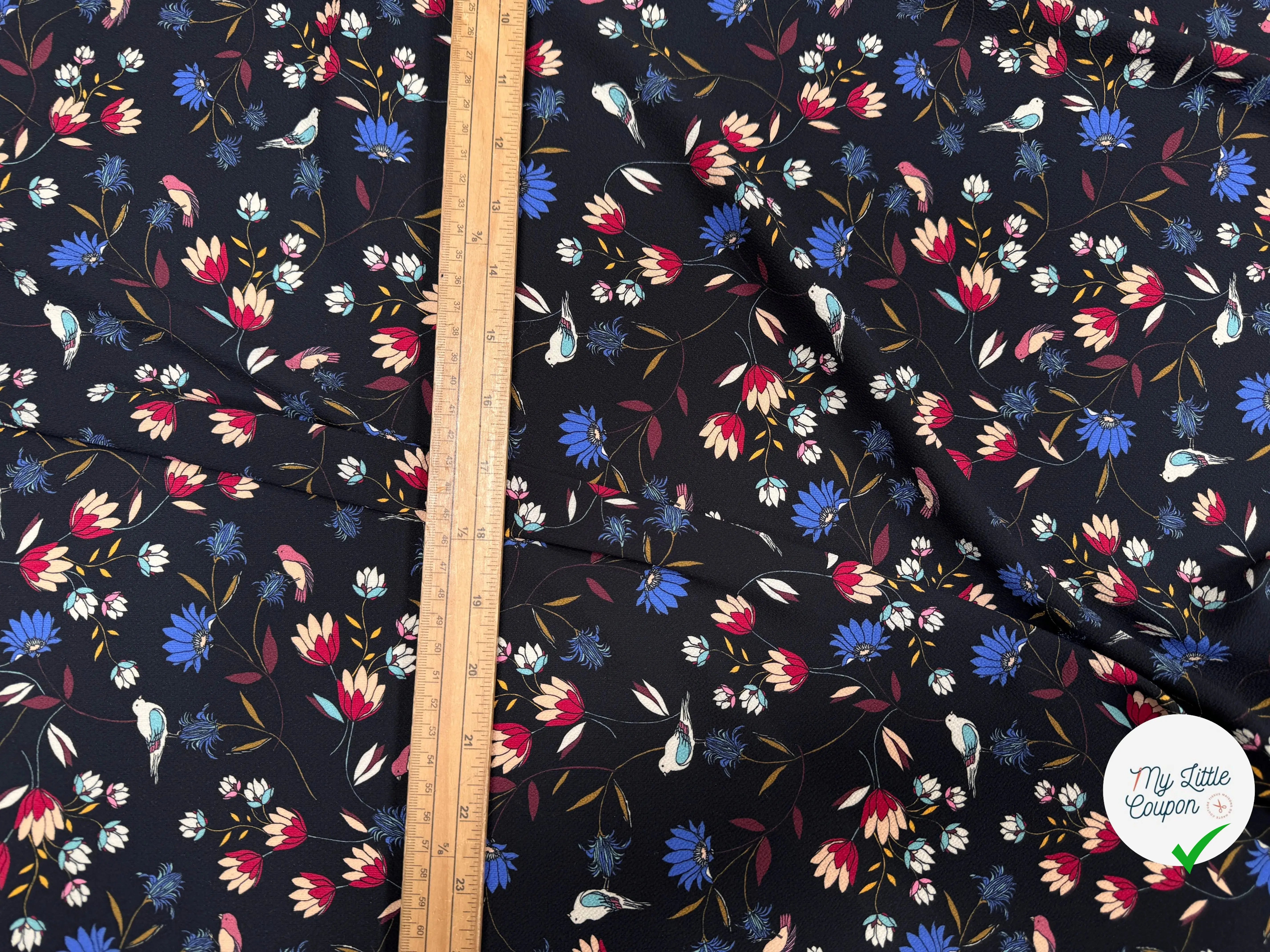 CREPE FOND NOIR FLEURS 2%EA - My Little Coupon