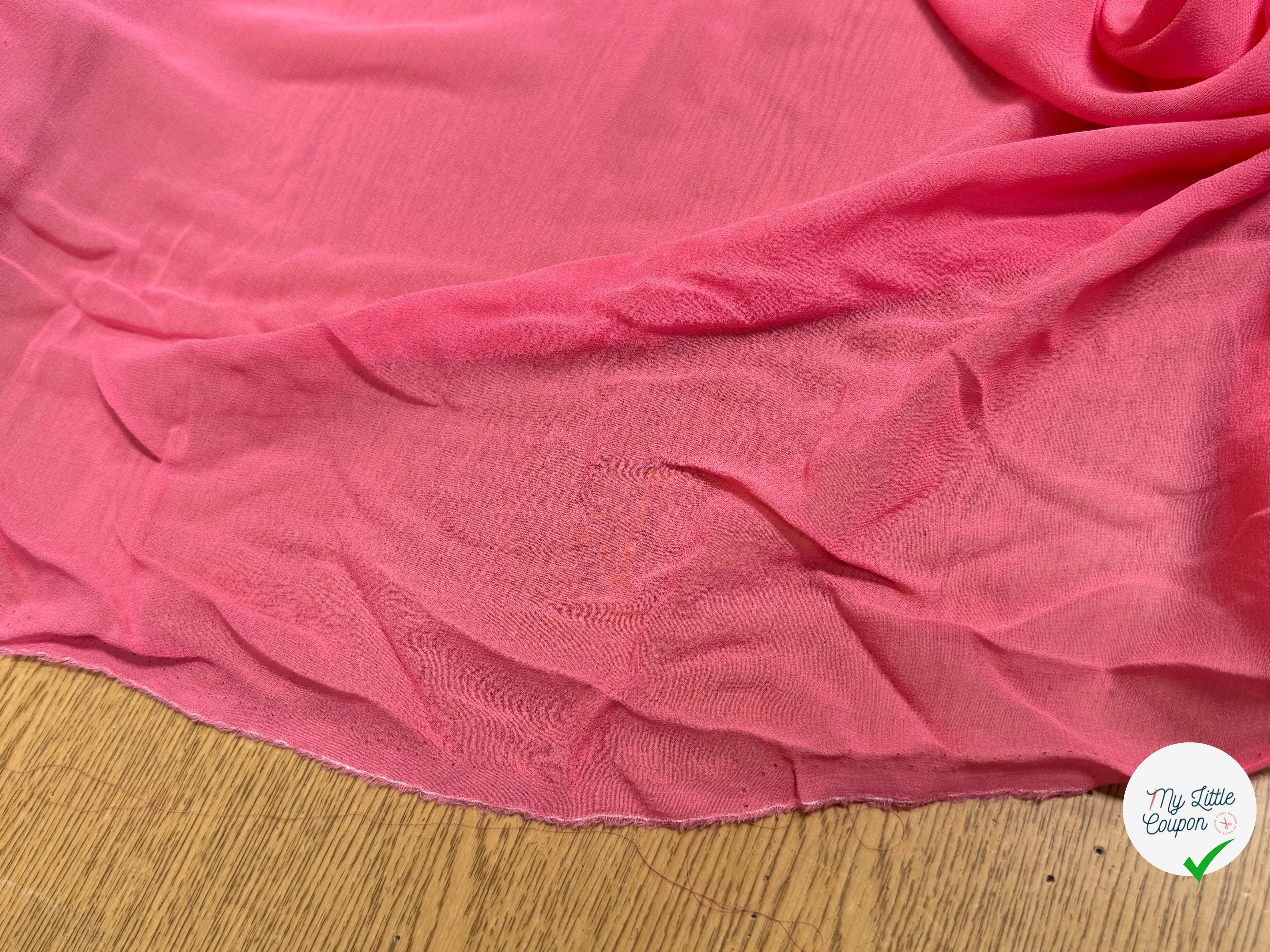 (Chute) CREPE GEORGETTE DE SOIE BARBIE - My Little Coupon