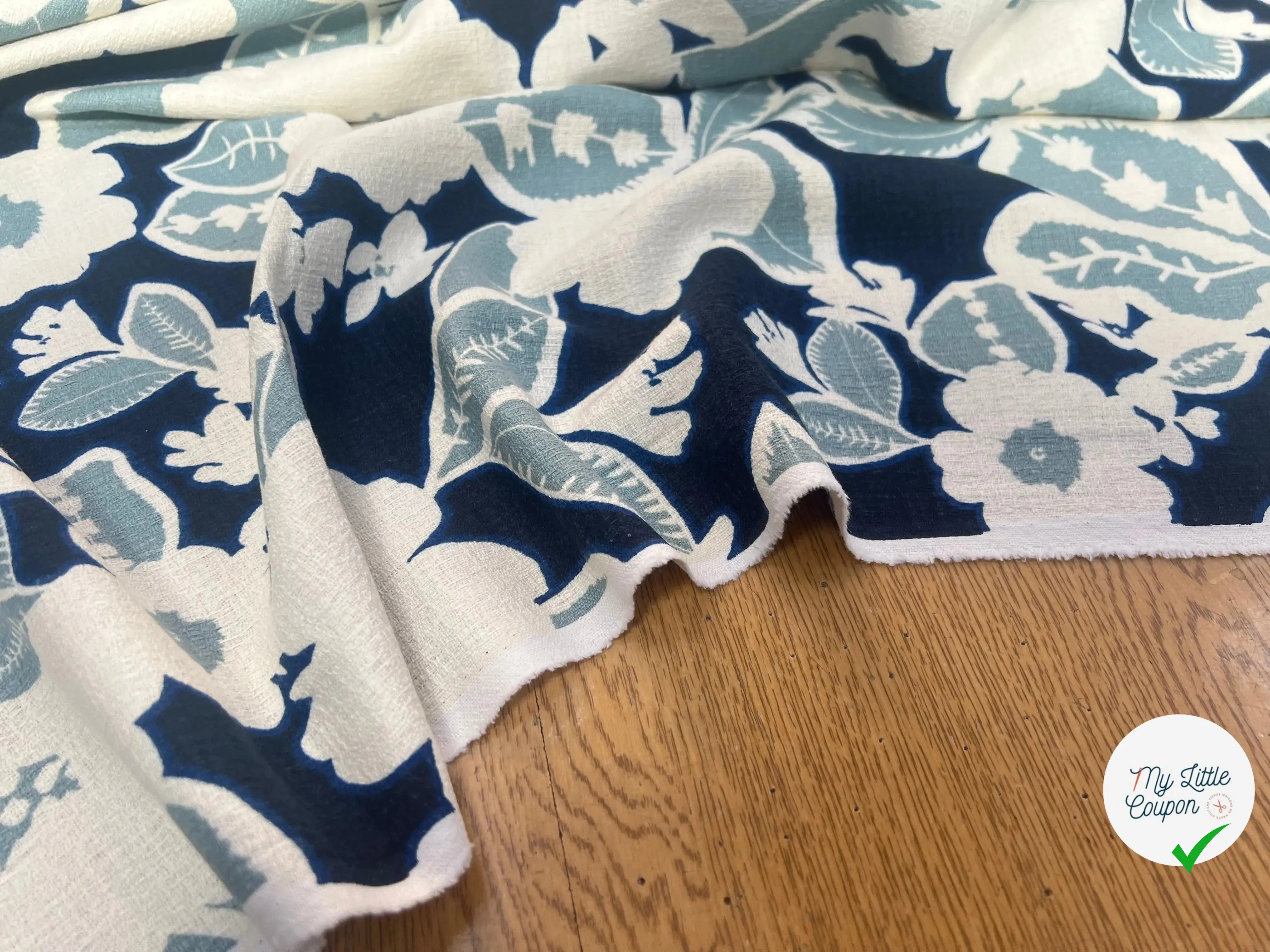 CRÊPE LOURD COTON FLEURS BAROQUE - My Little Coupon