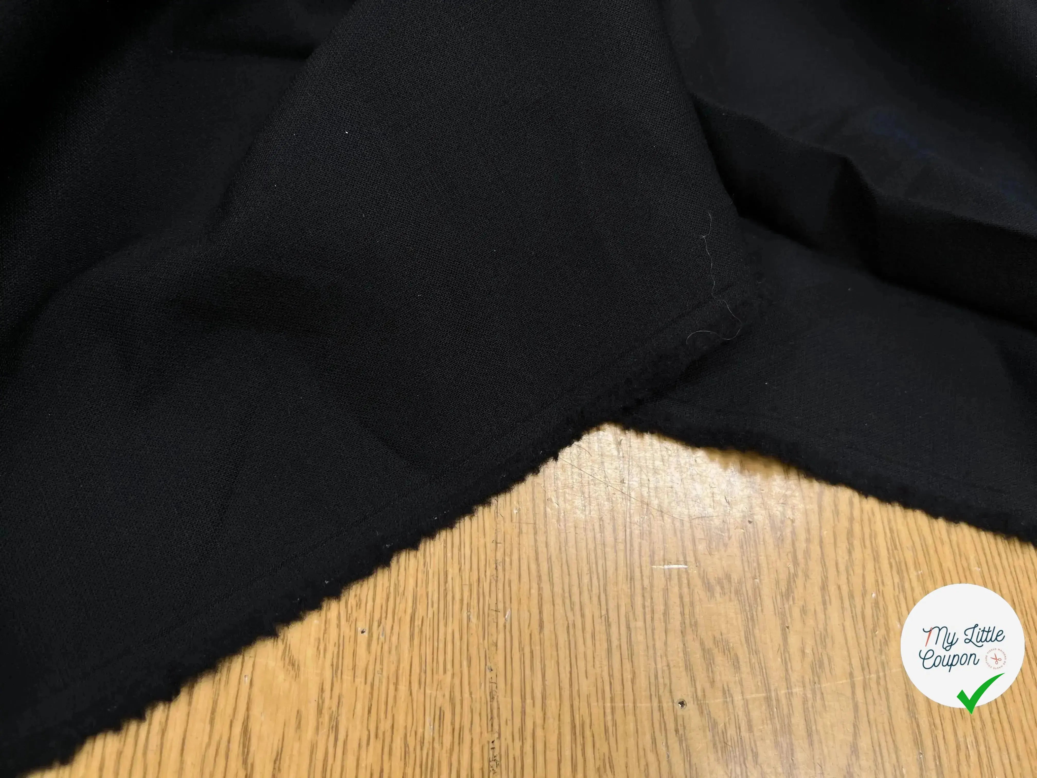 CREPE LOURD DE LAINE STRETCH BLACK - My Little Coupon