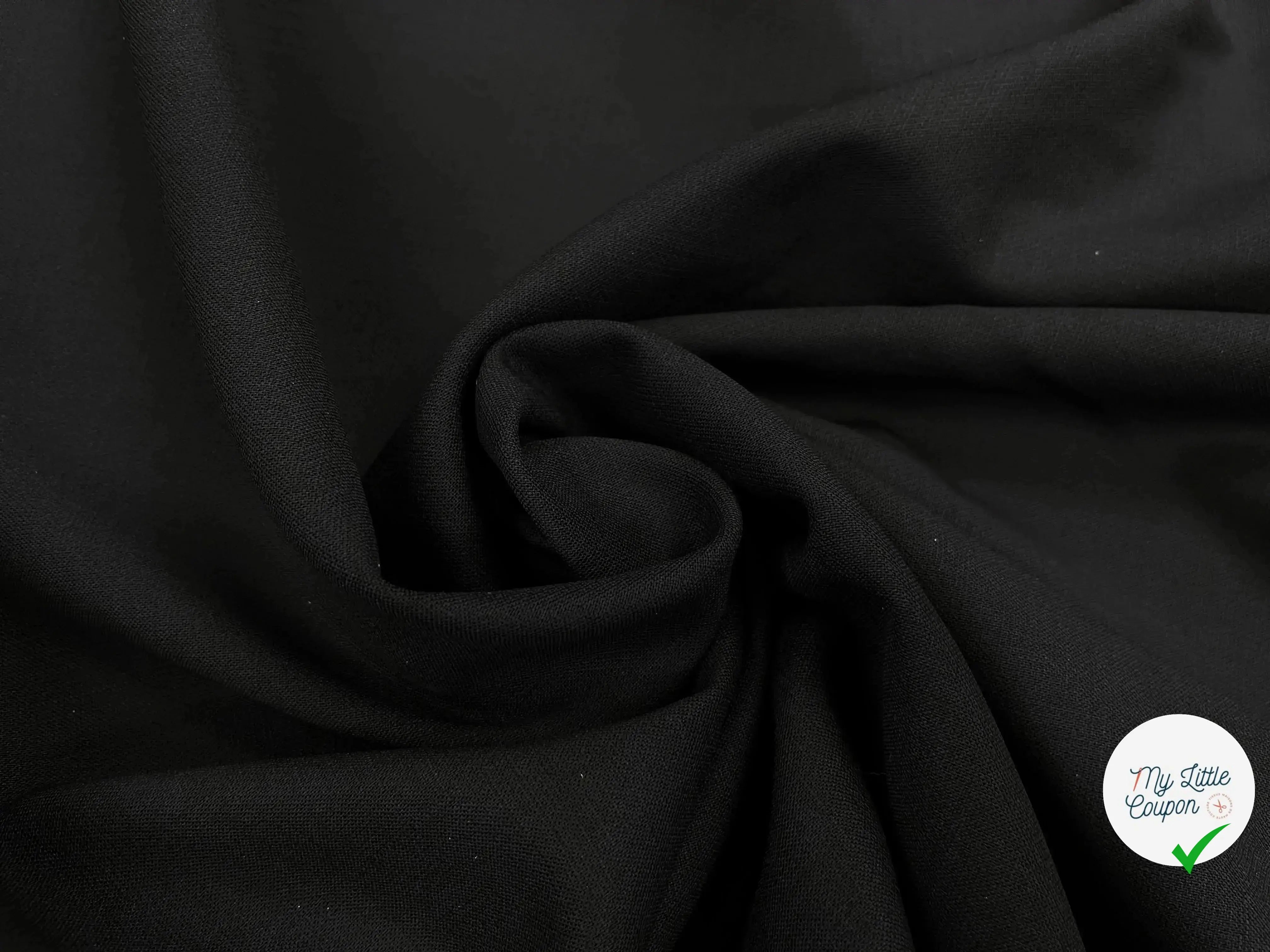 CREPE LOURD DE LAINE STRETCH BLACK - My Little Coupon