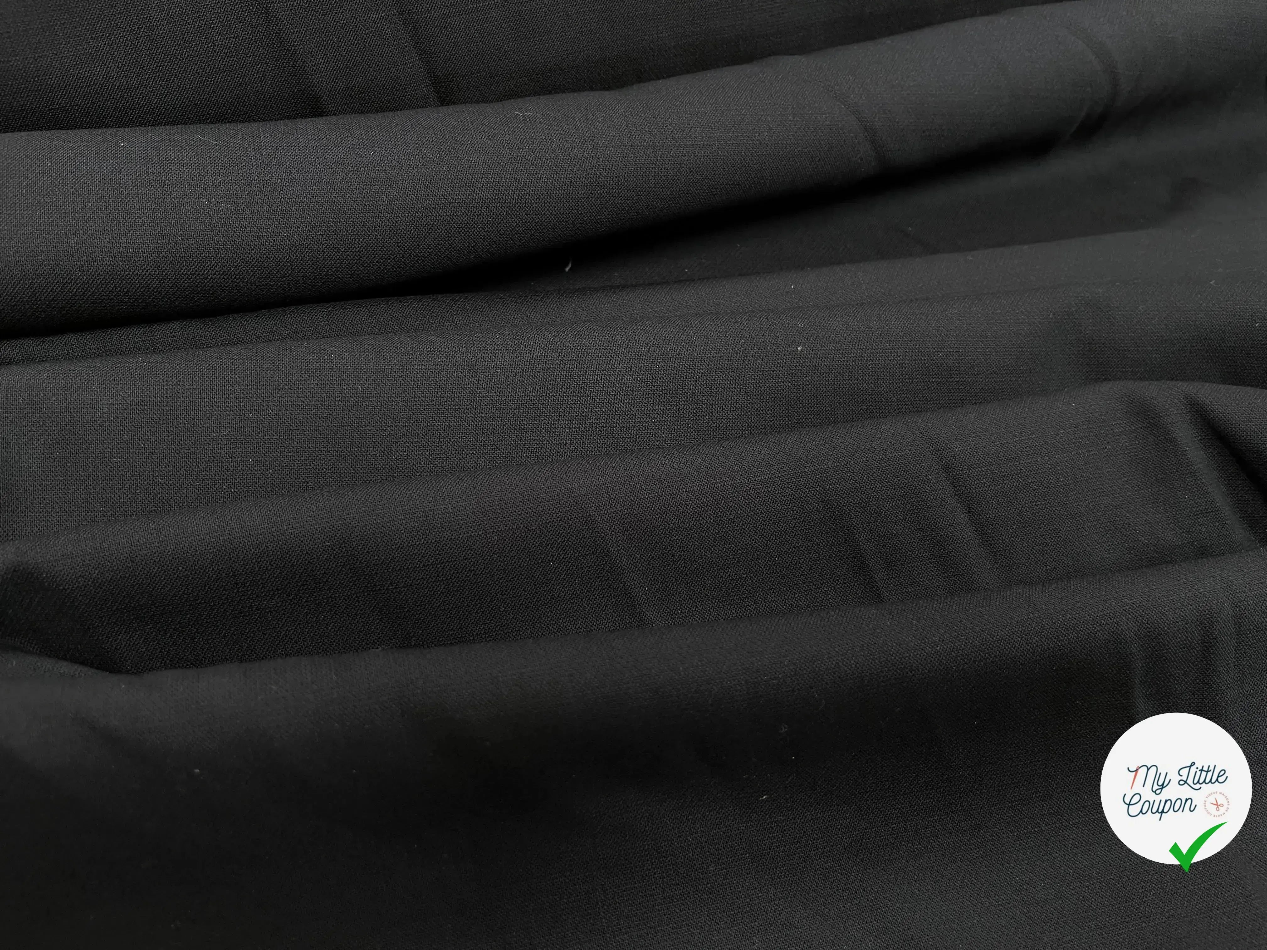 CREPE LOURD DE LAINE STRETCH BLACK - My Little Coupon