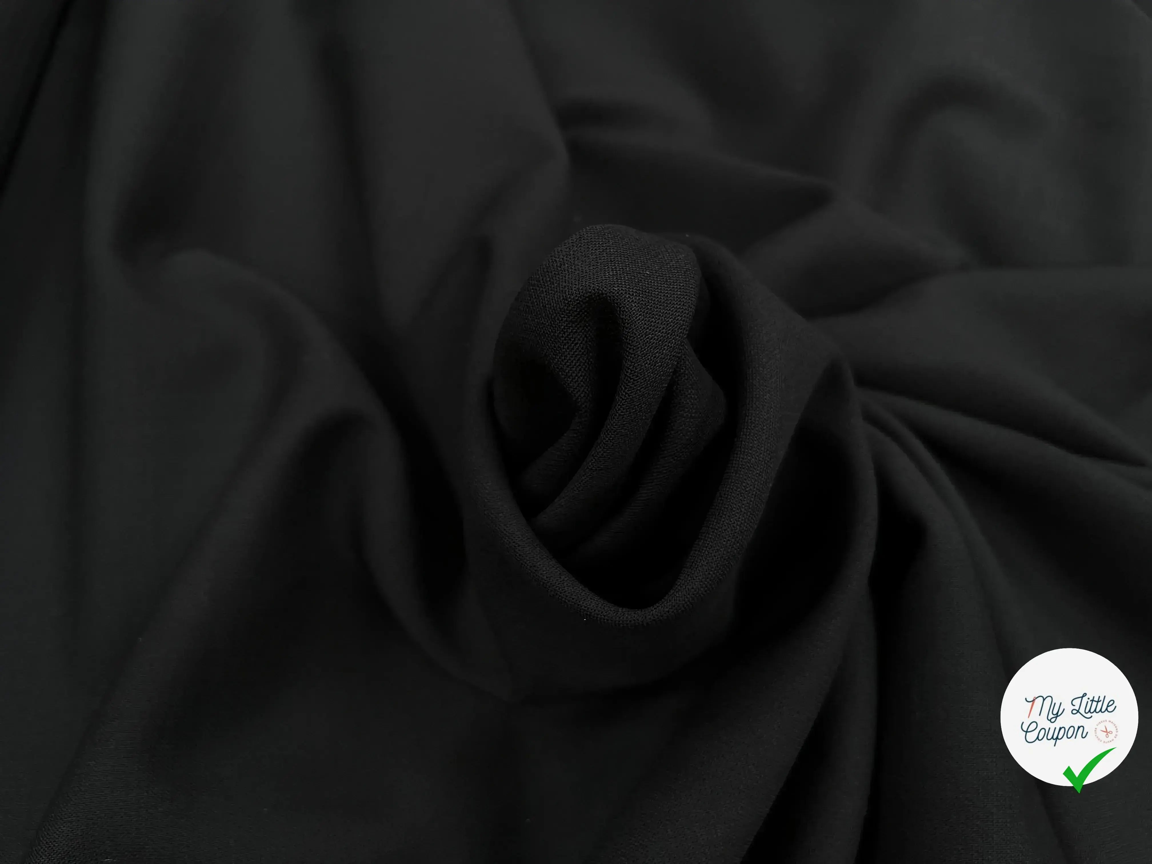 CREPE LOURD DE LAINE STRETCH BLACK - My Little Coupon