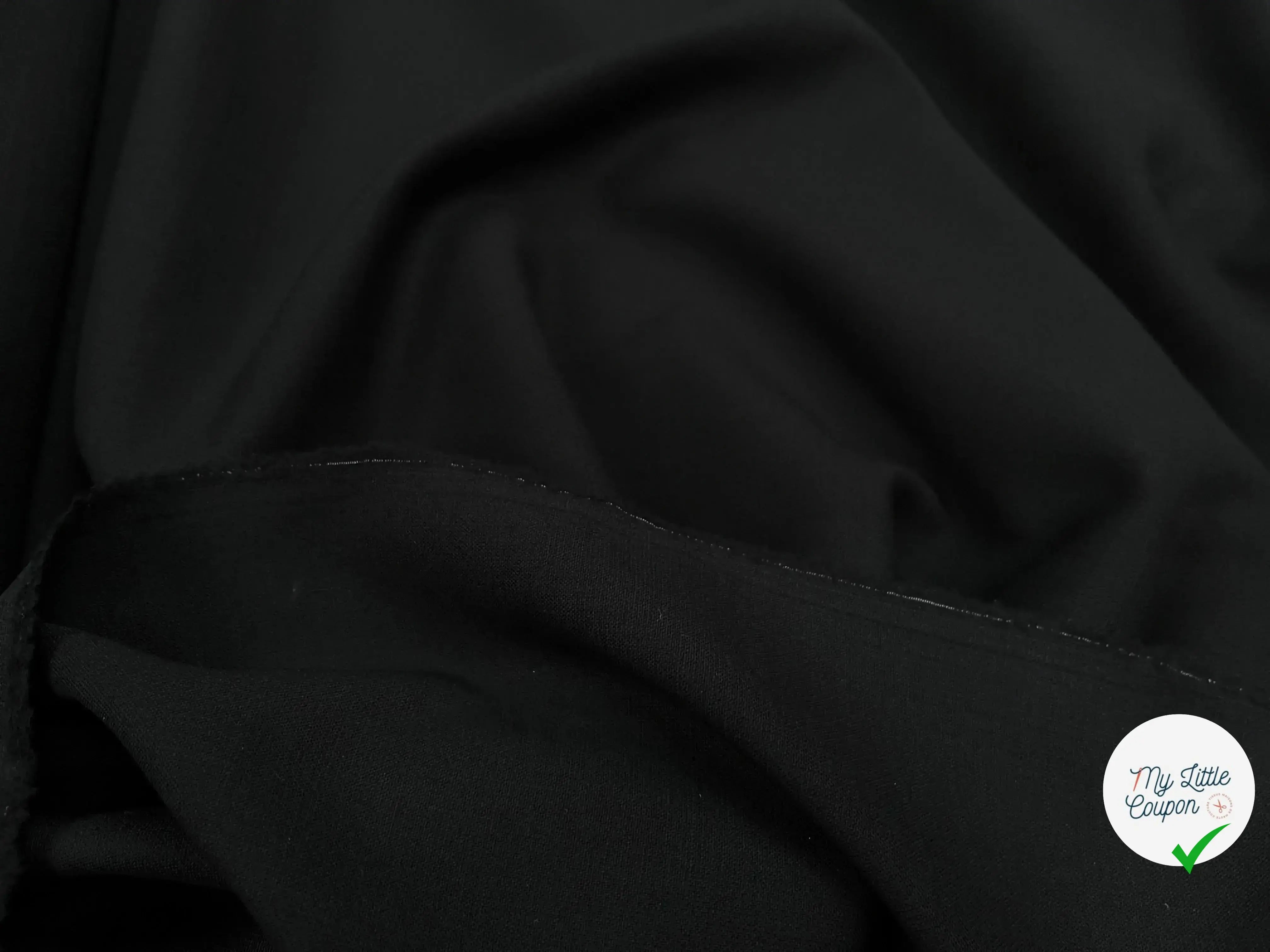 CREPE LOURD DE LAINE STRETCH BLACK - My Little Coupon