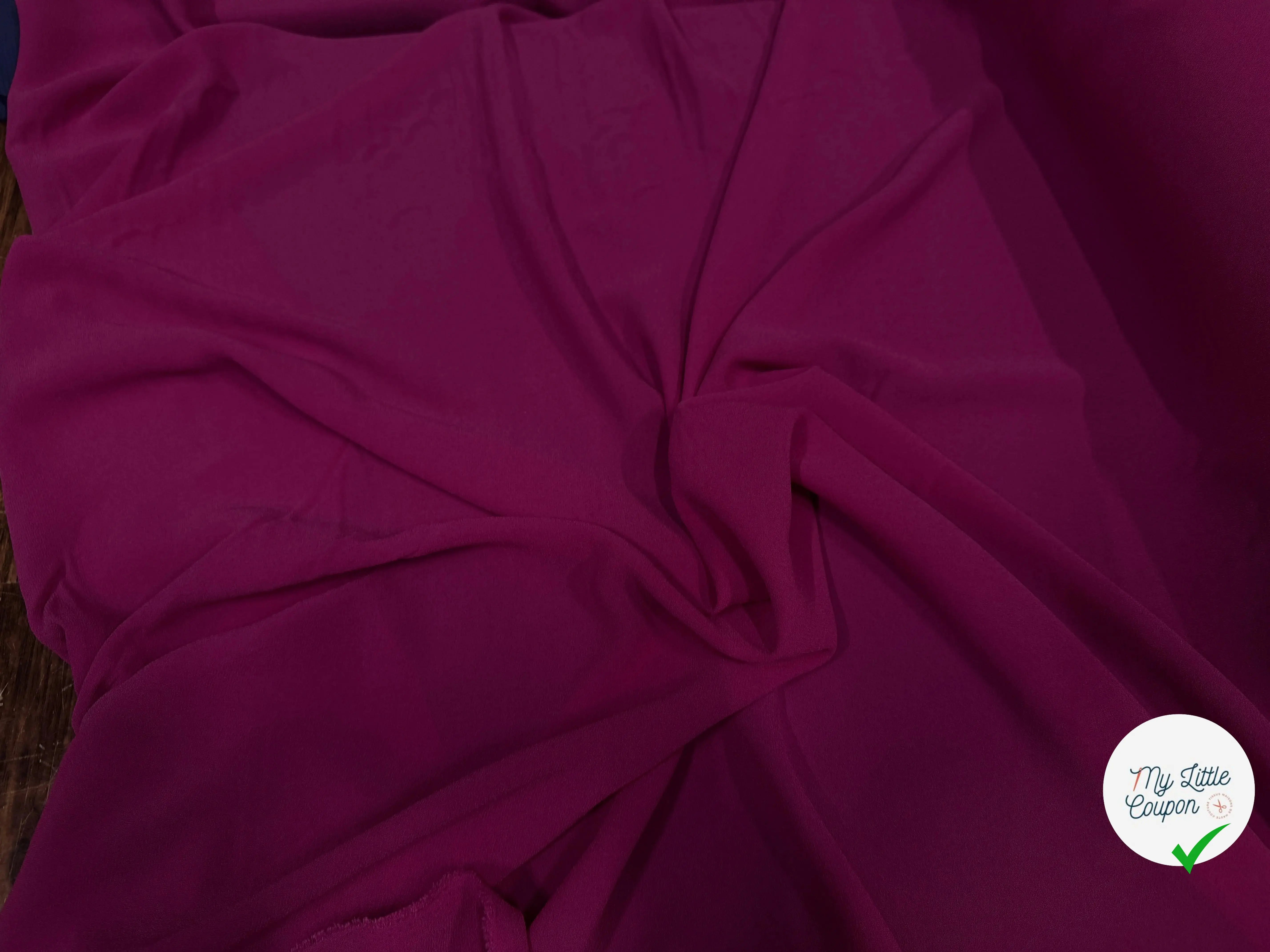 CREPE POLYESTER VIOLET ROSE - My Little Coupon
