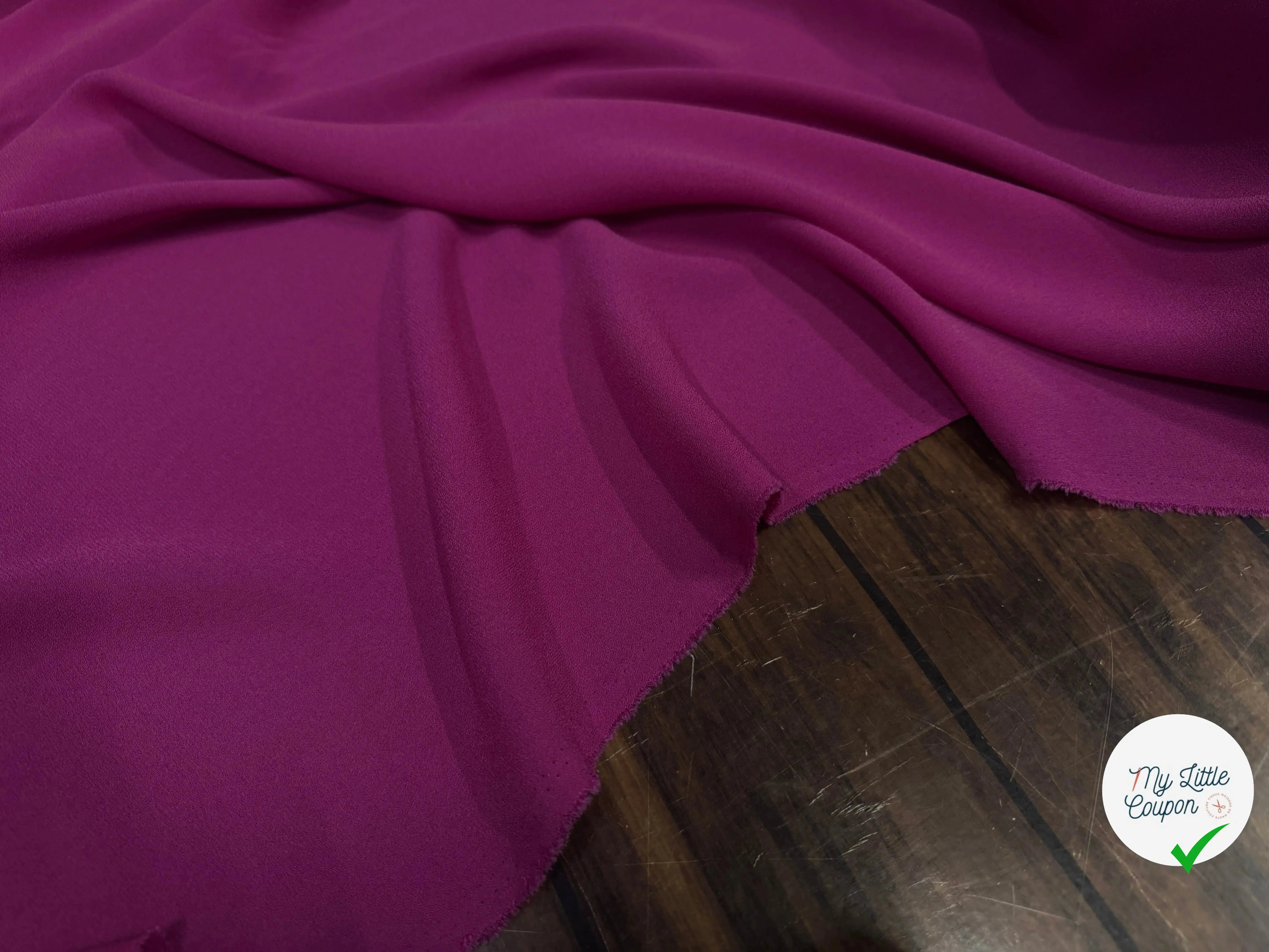CREPE POLYESTER VIOLET ROSE - My Little Coupon