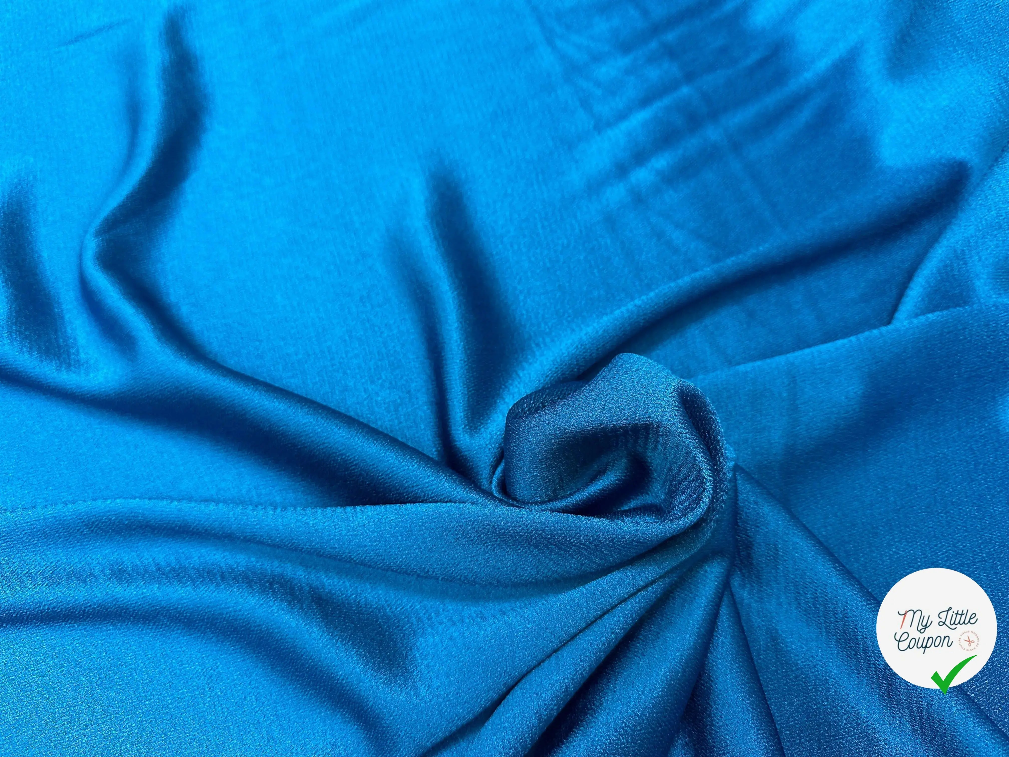 CREPE SATIN VISCOSE TEXTURÉE BLEU DE REVE - My Little Coupon