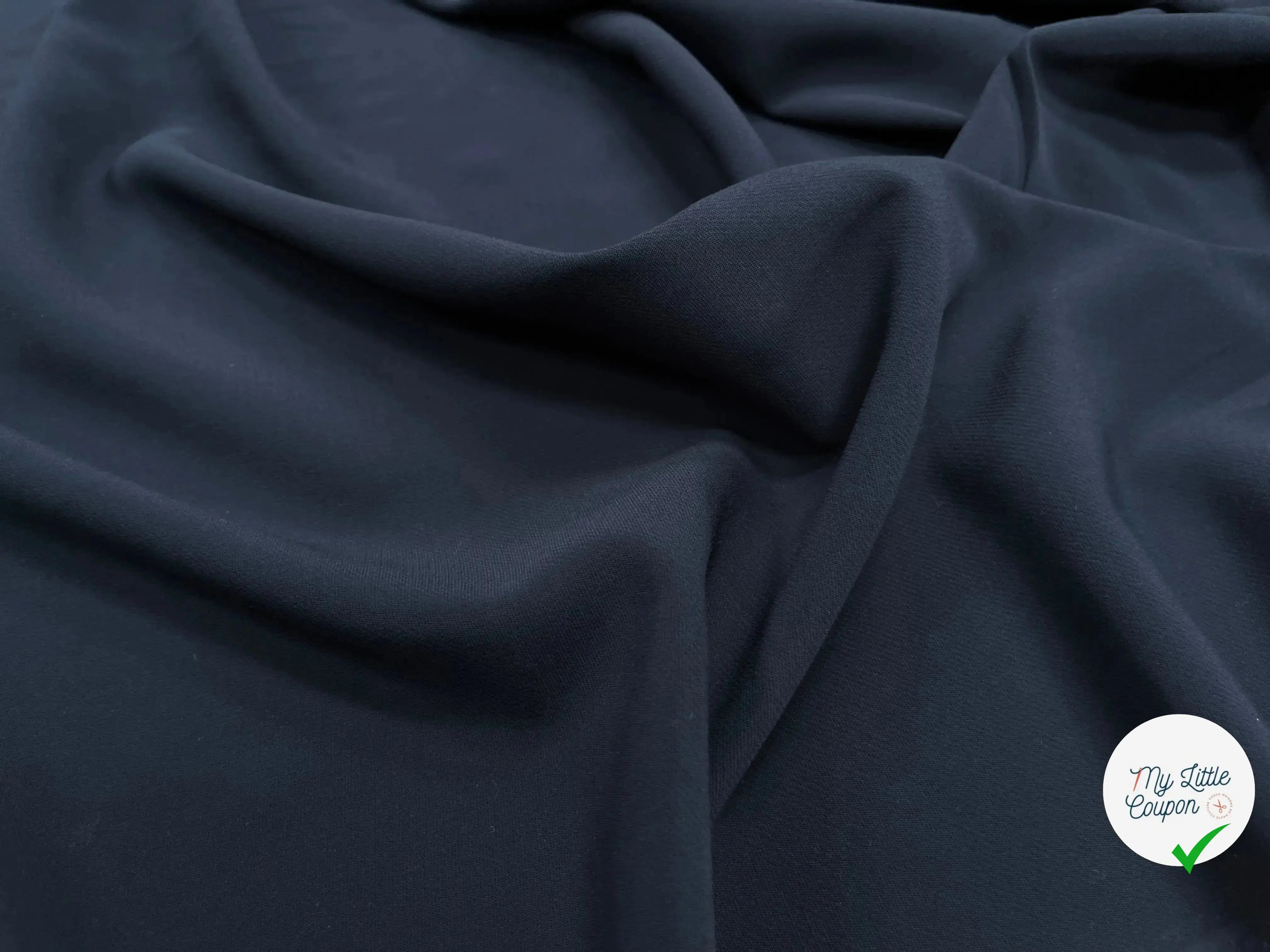 CREPE VISCOSE LOURD SERGÉ BLEU NAVY - My Little Coupon