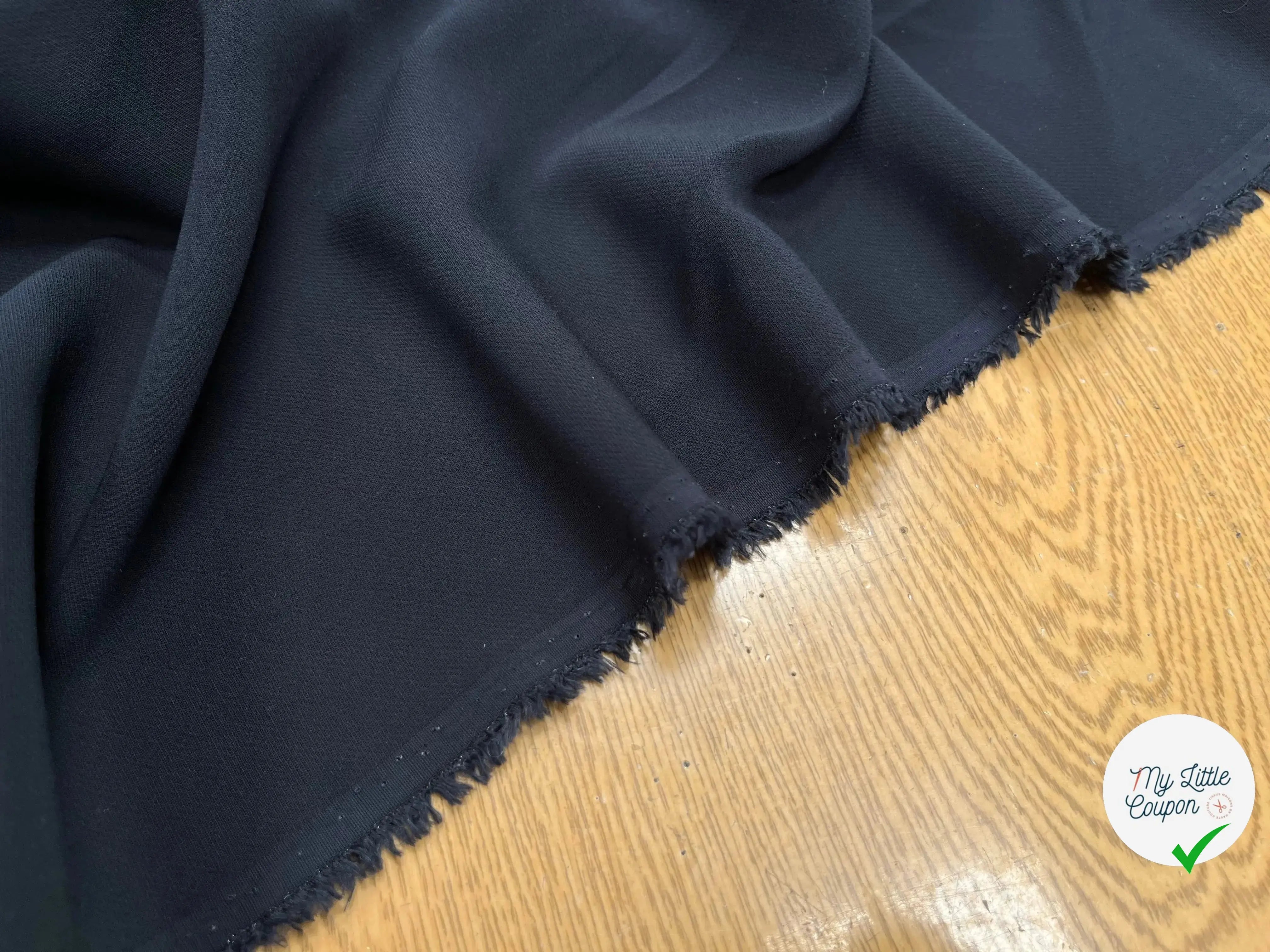 CREPE VISCOSE LOURD SERGÉ BLEU NAVY - My Little Coupon