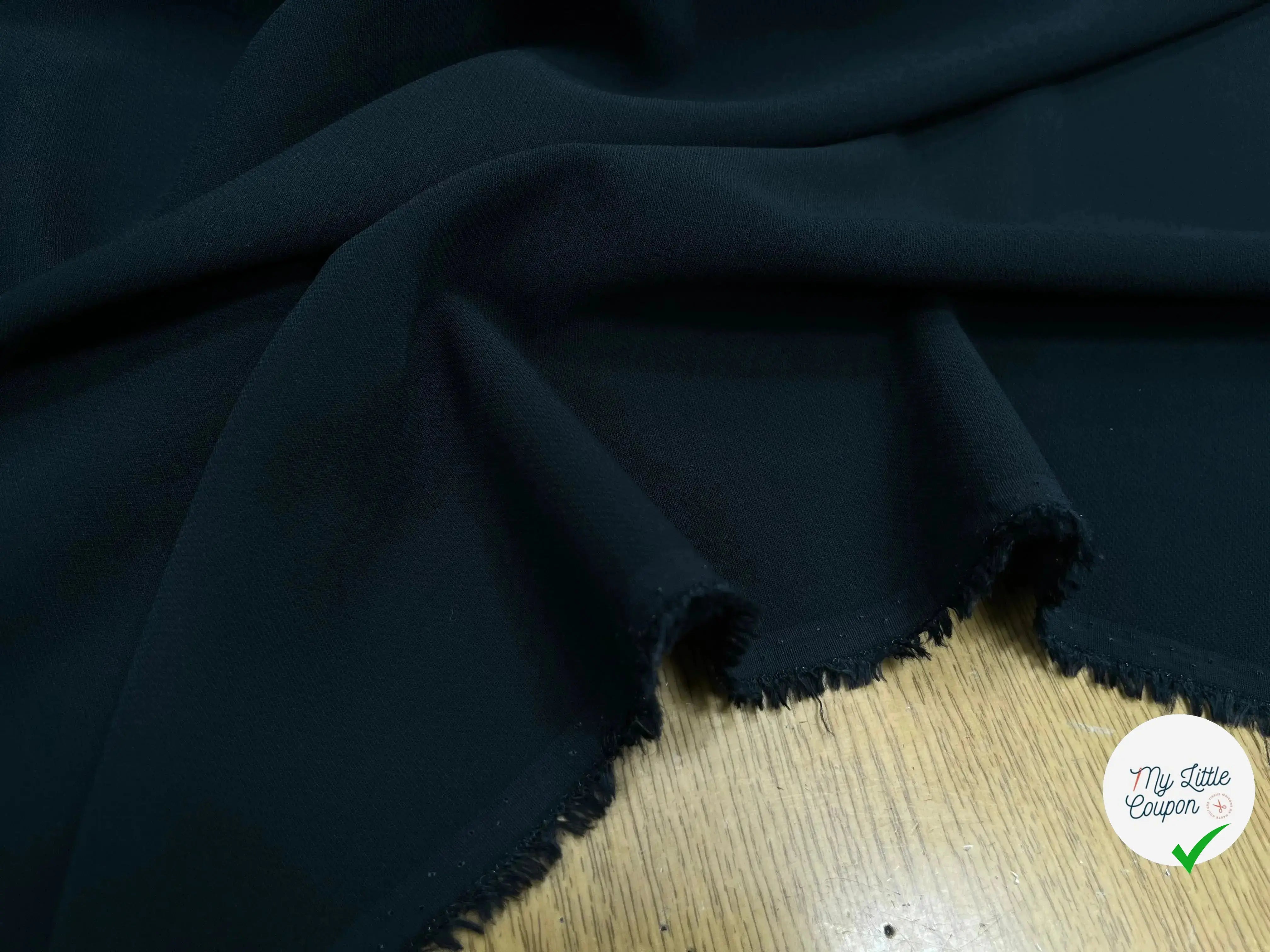 CREPE VISCOSE LOURD SERGÉ BLEU NAVY - My Little Coupon
