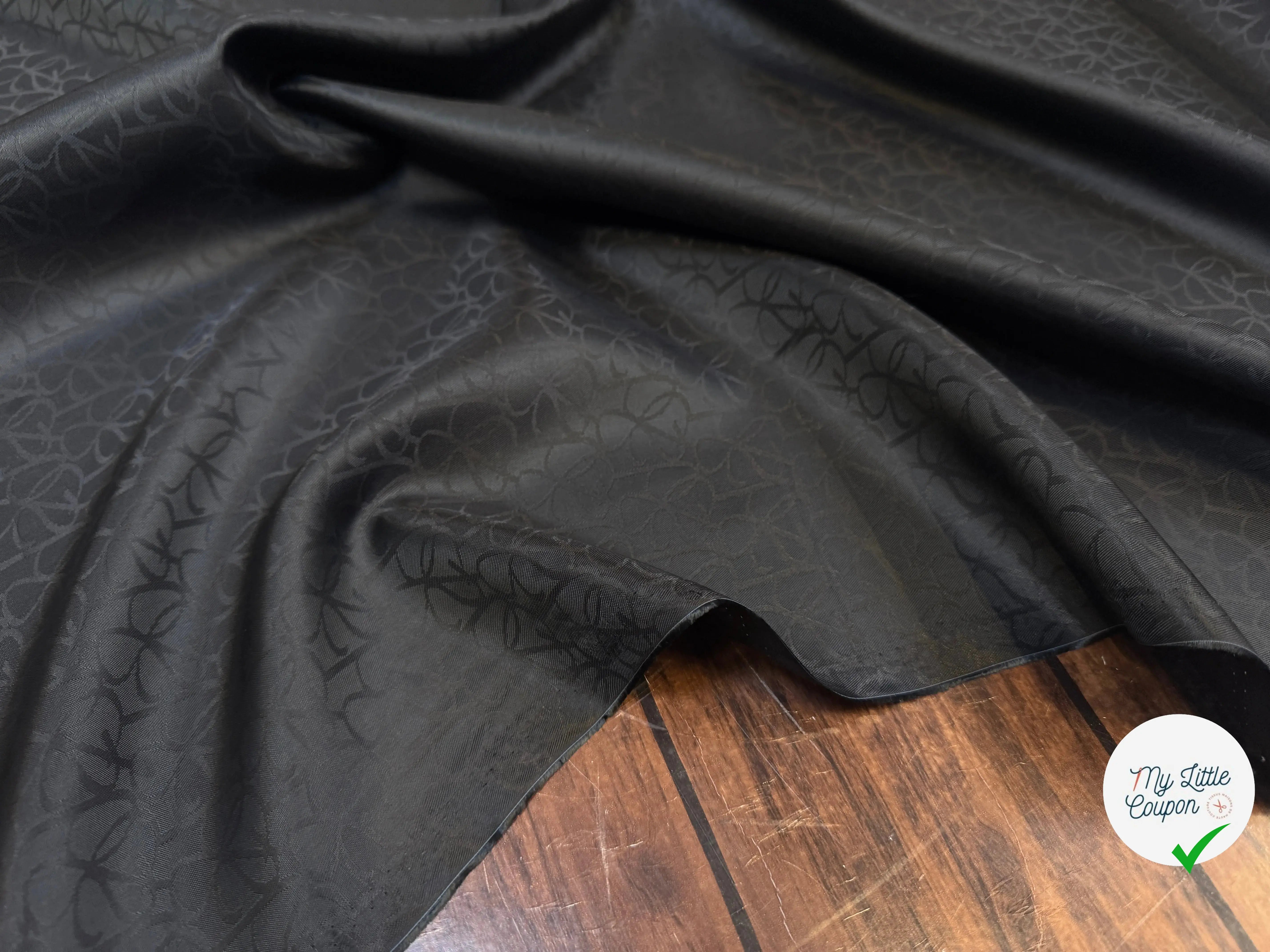 DOUBLURE JACQUARD TESSITURA MAURI NOIRE - My Little Coupon