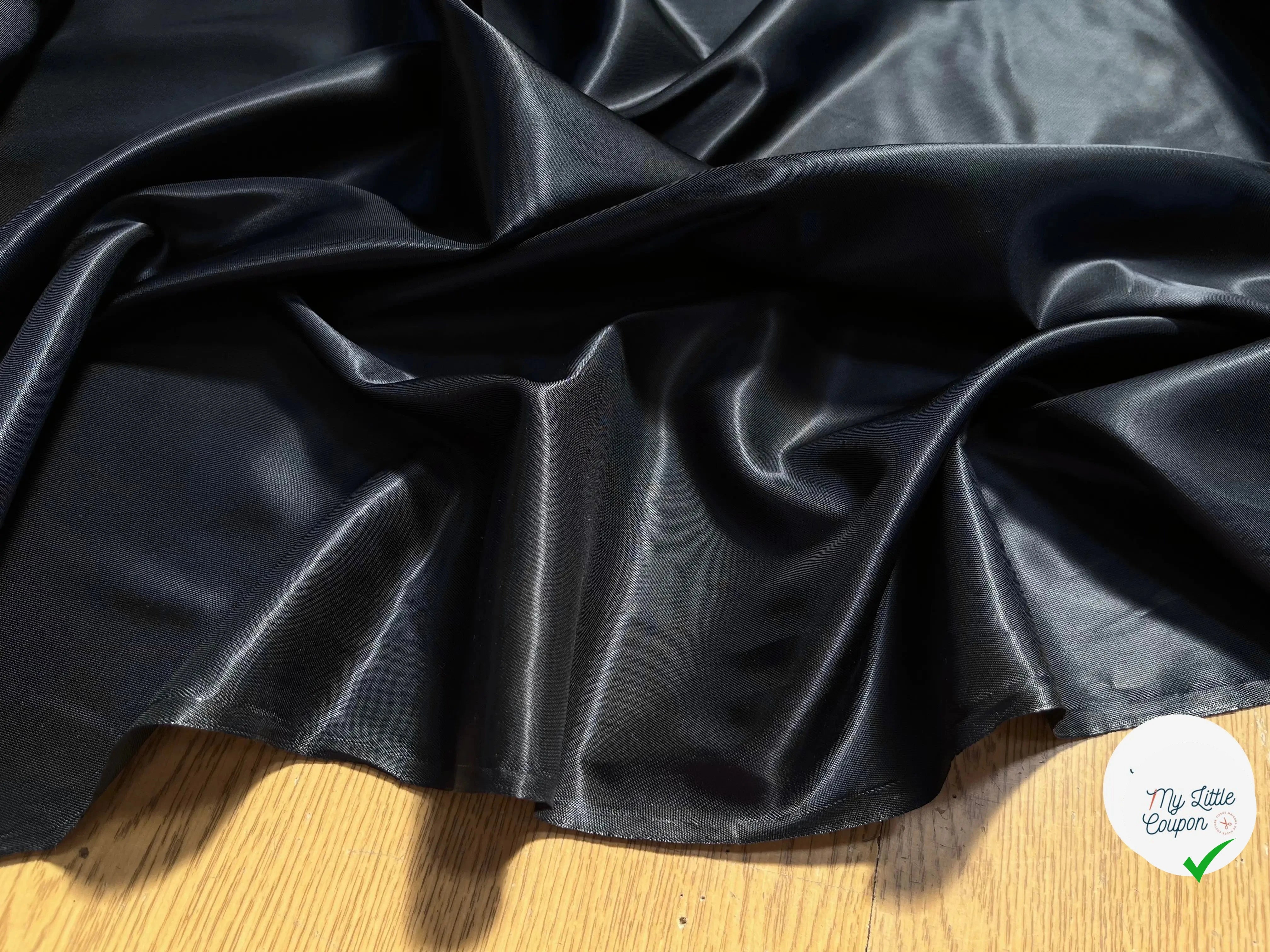 DOUBLURE SERGÉE VISCOSE NAVY NOIRE - My Little Coupon