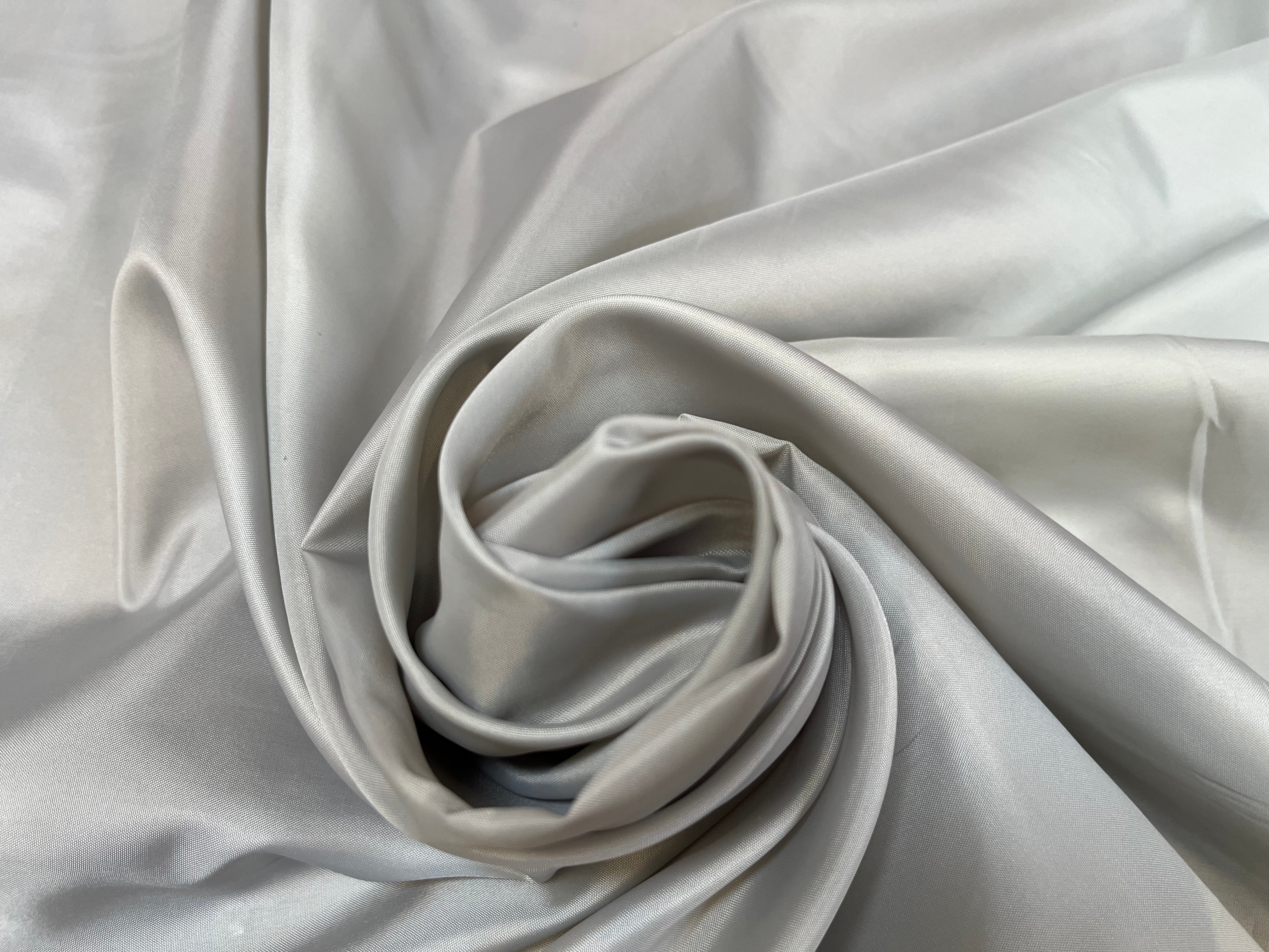 (Chute) DOUBLURE UNIE TAFFETAS GRIS BLEU POLYESTER - My Little Coupon
