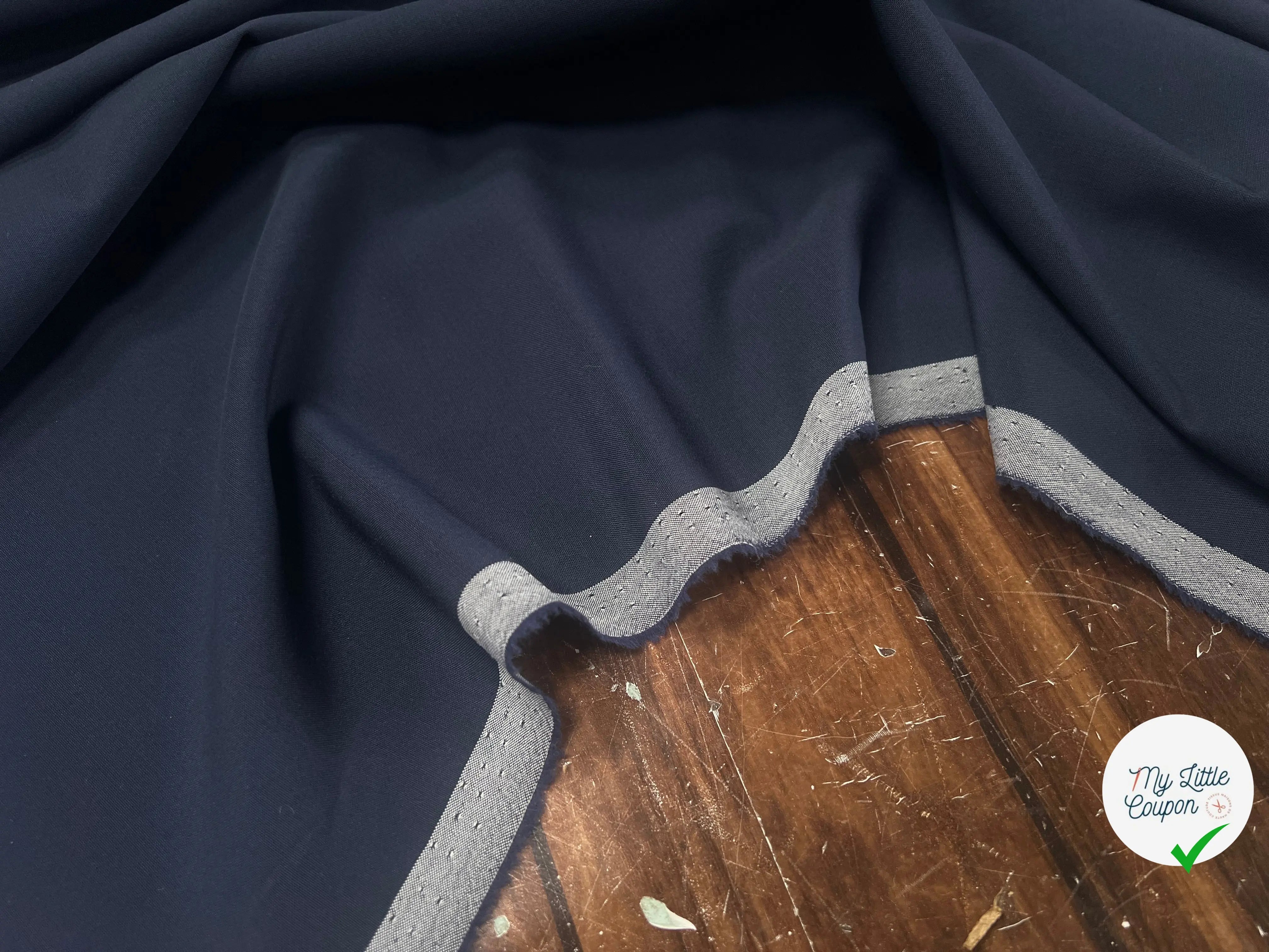 (Chute) DRAPERIE 100% LAINE UNI BLEU - My Little Coupon