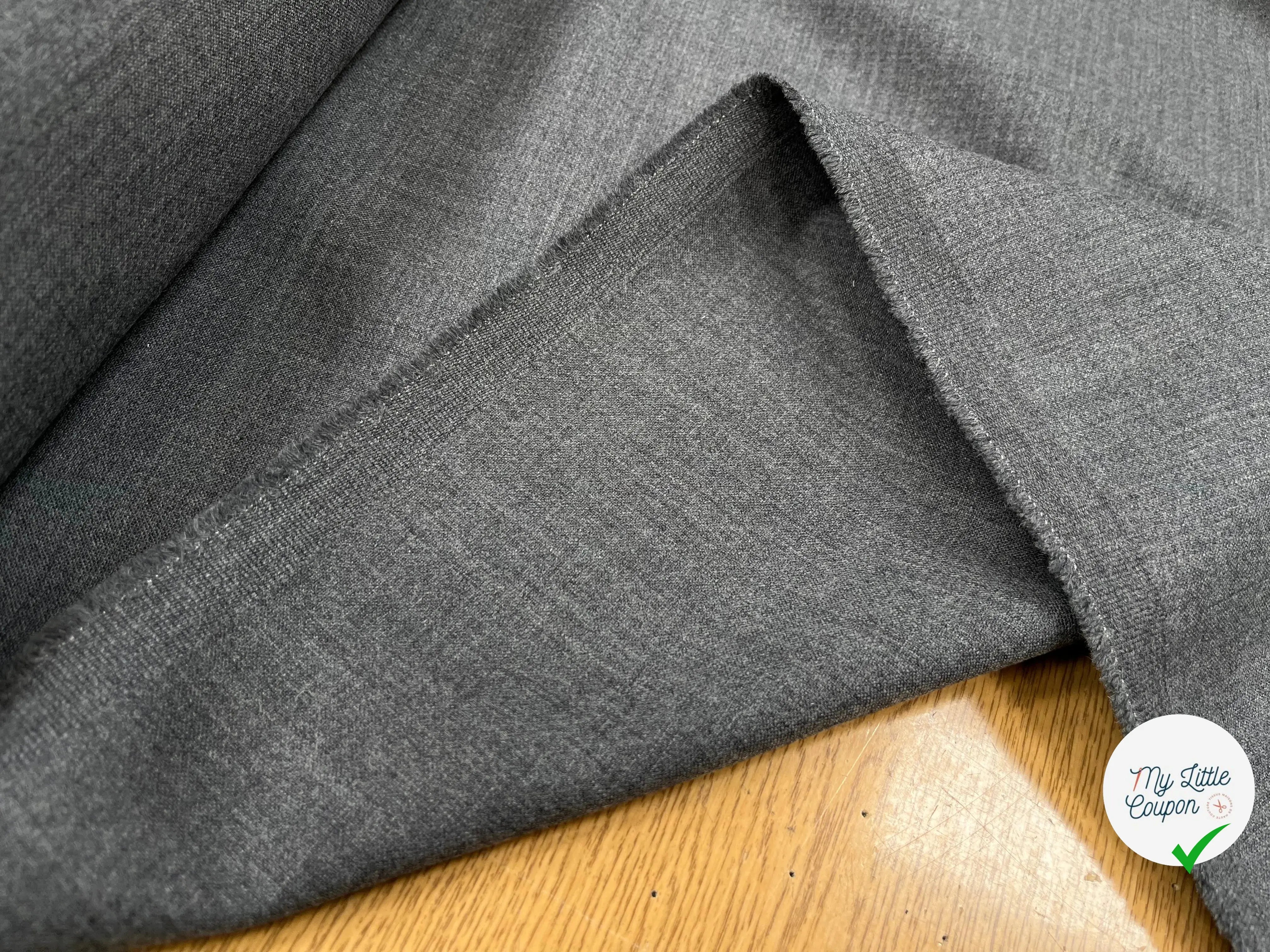 DRAPERIE DE LAINE STRETCH GRIS CHINÉ - My Little Coupon