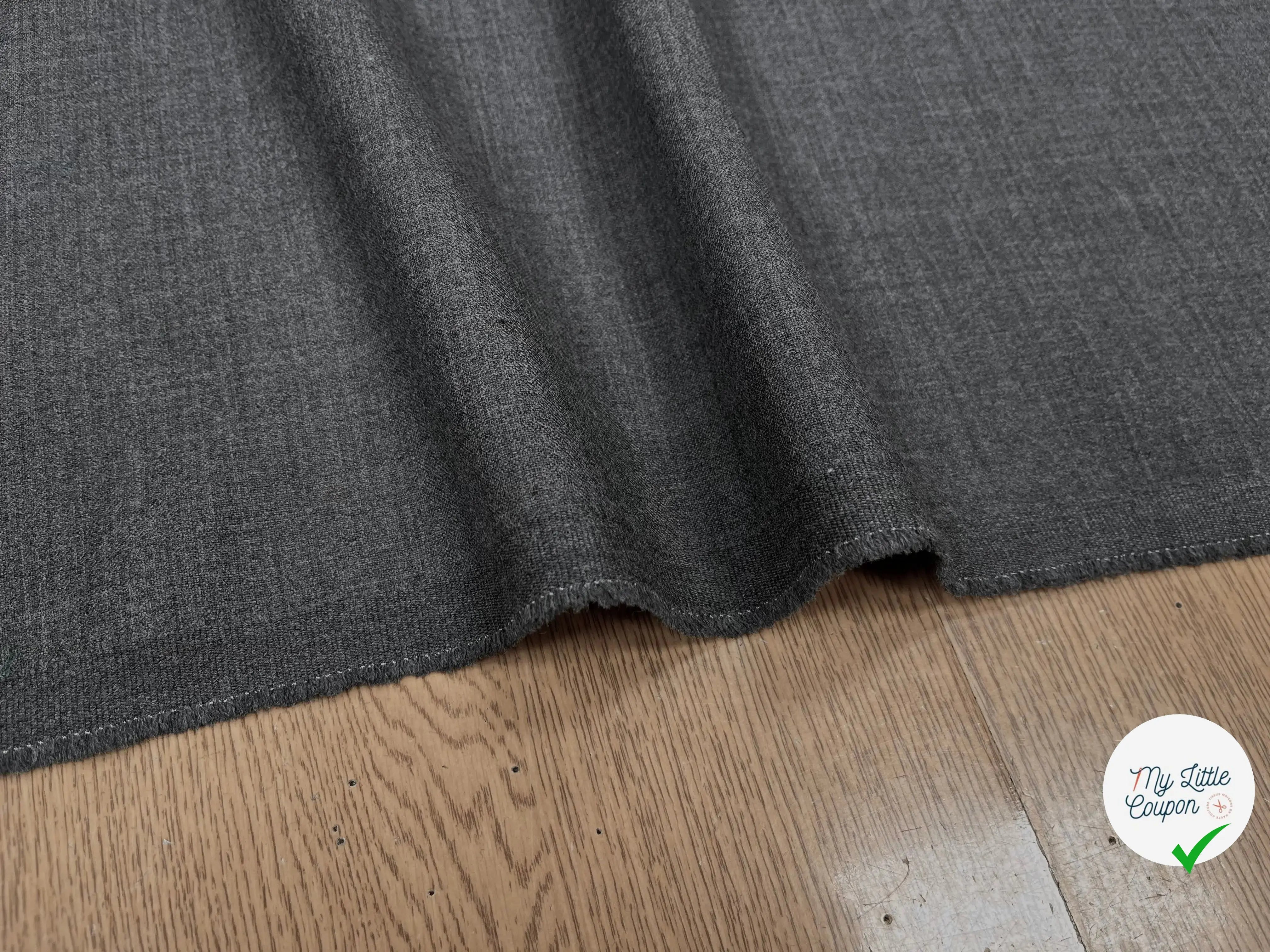 DRAPERIE DE LAINE STRETCH GRIS CHINÉ - My Little Coupon