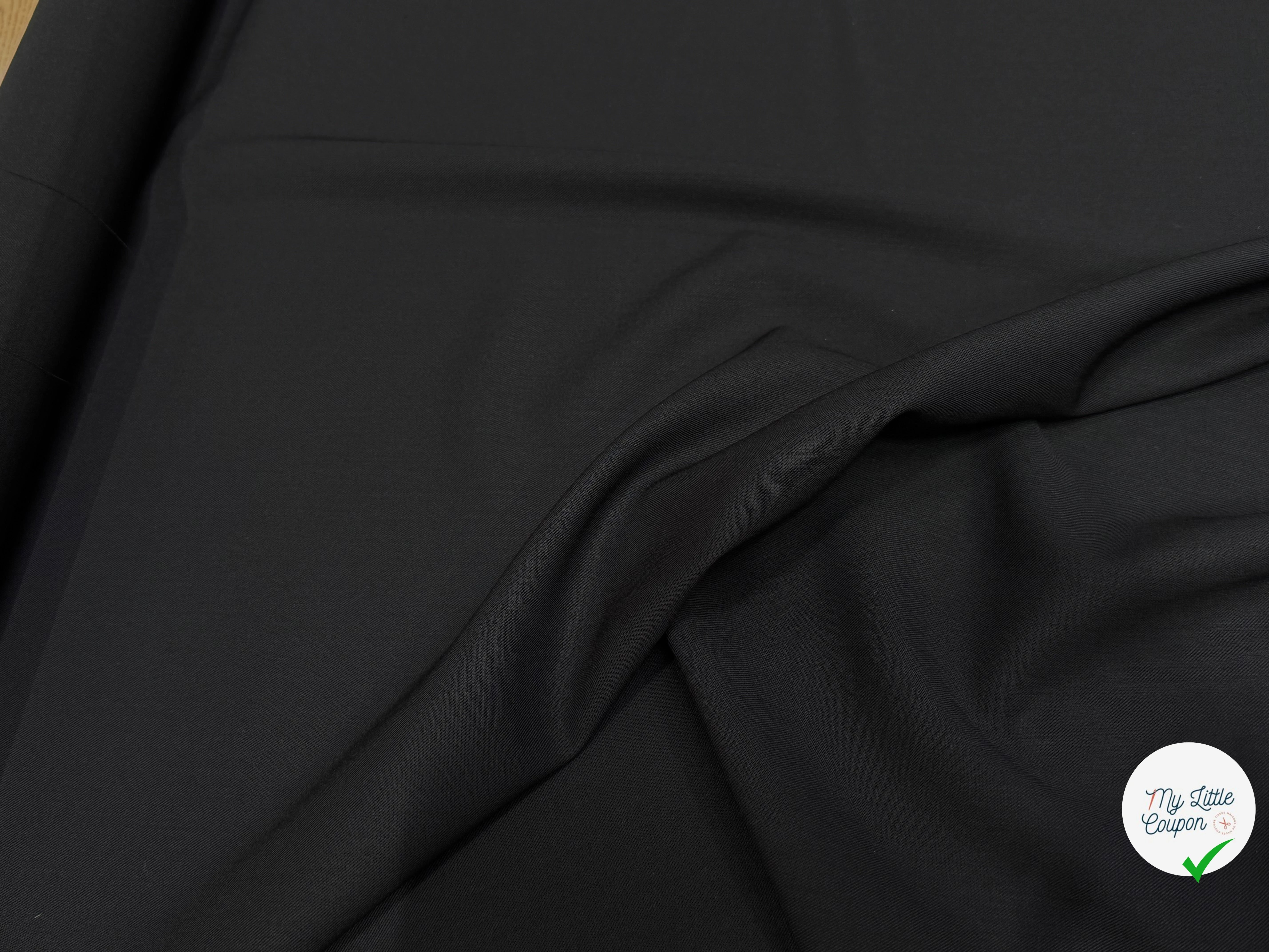 (Chute) DRAPERIE DE LAINE TOMBÉ ÉLÉGANT NOIR STRETCH - My Little Coupon