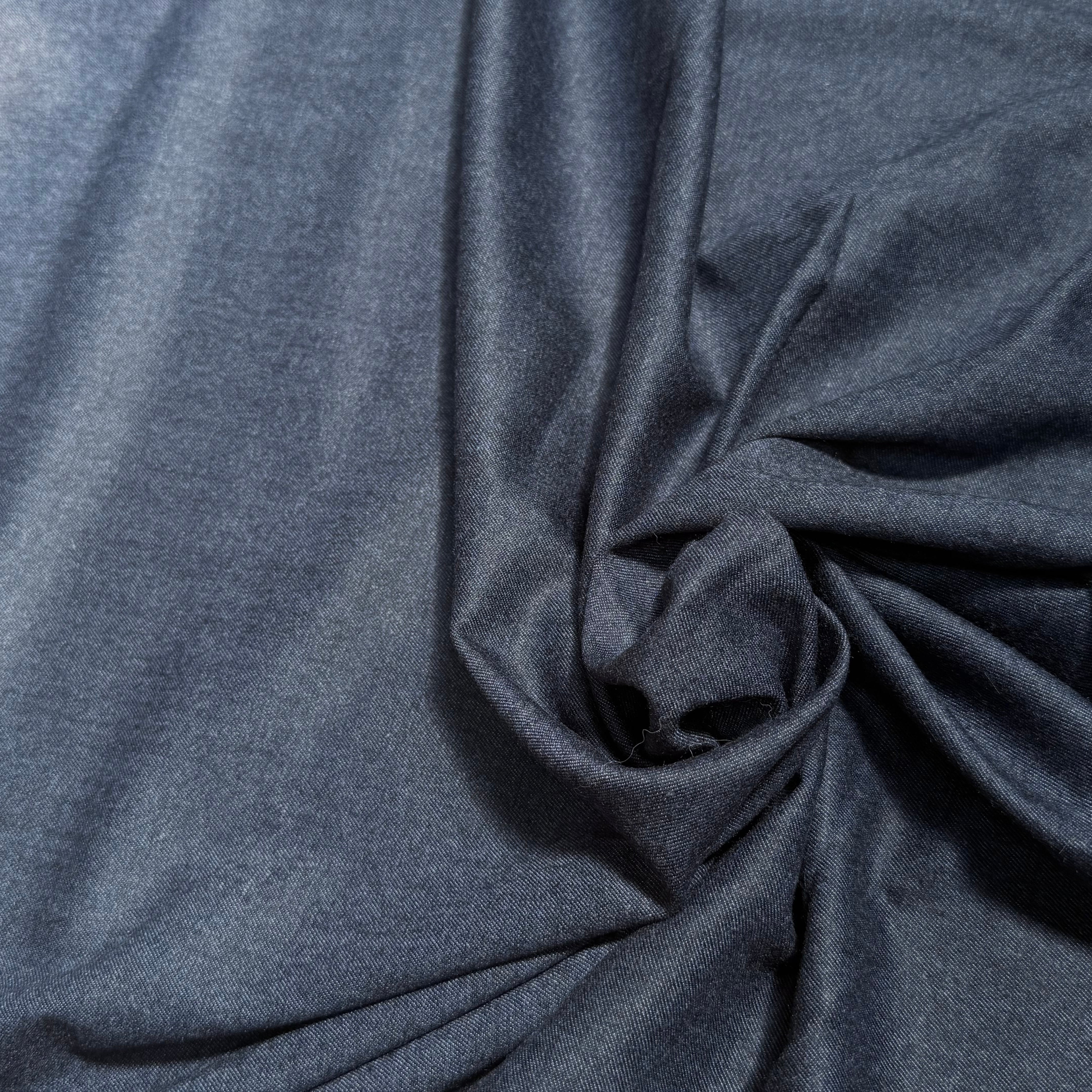 (Chute) DRAPERIE FLANELLE DE LAINE DOUCE BLEU DENIM - My Little Coupon