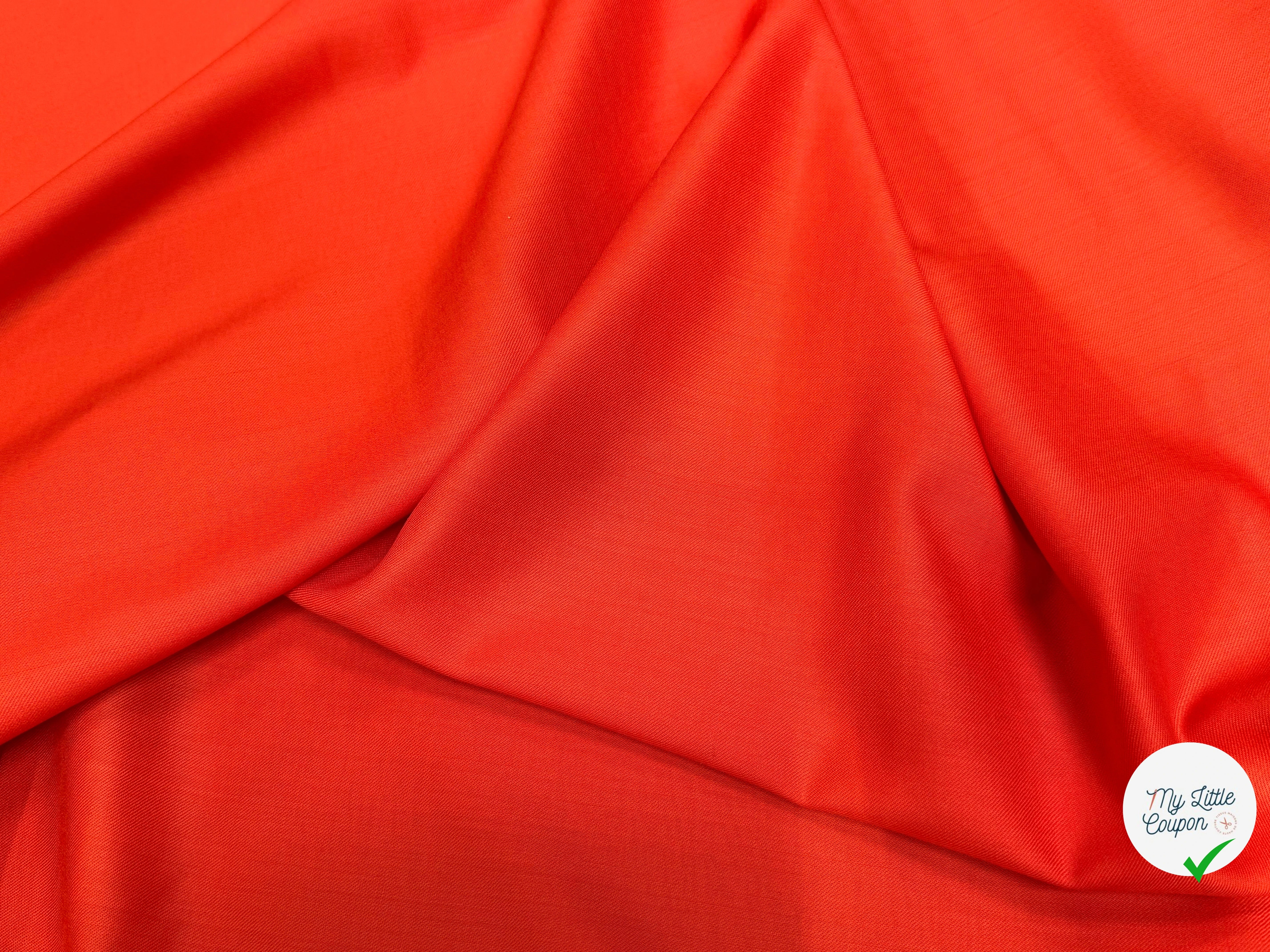 (Chute) DRAPERIE FLANELLE DE LAINE DOUCE SUPER LISSE DEEP ORANGE - My Little Coupon