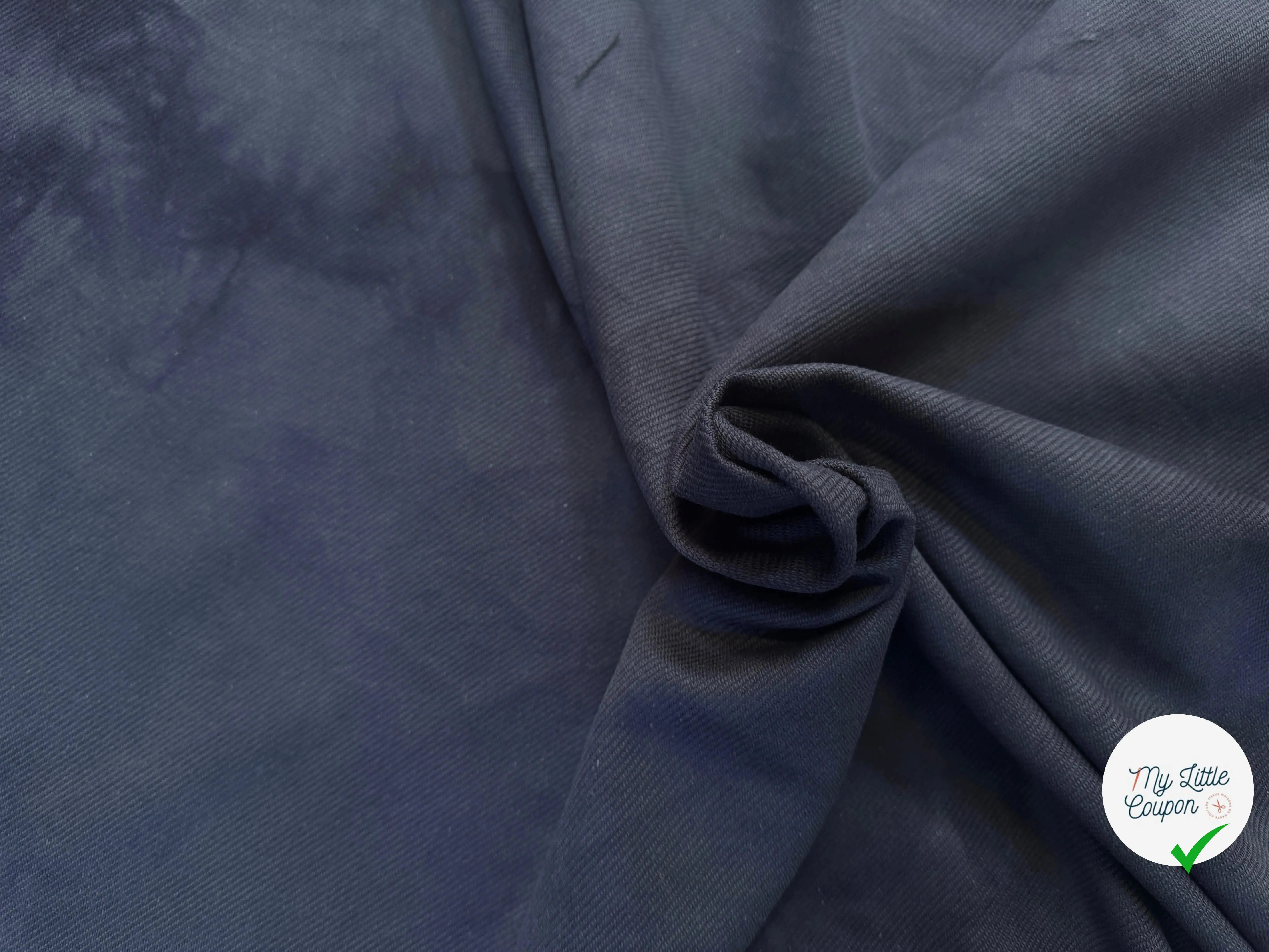 DRILL DE COTON BLEU NUIT ULTRA DOUX - My Little Coupon