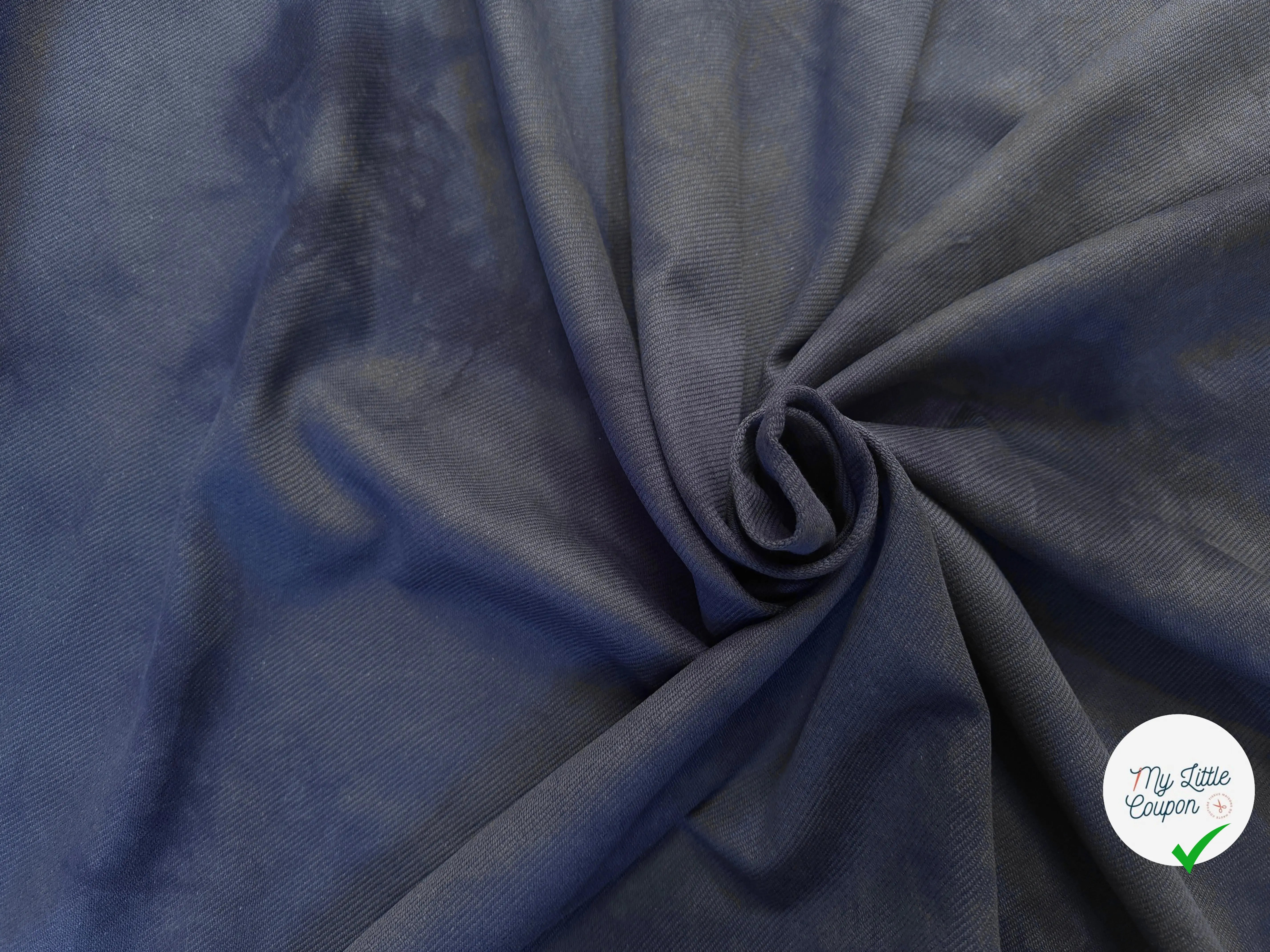 DRILL DE COTON BLEU NUIT ULTRA DOUX - My Little Coupon