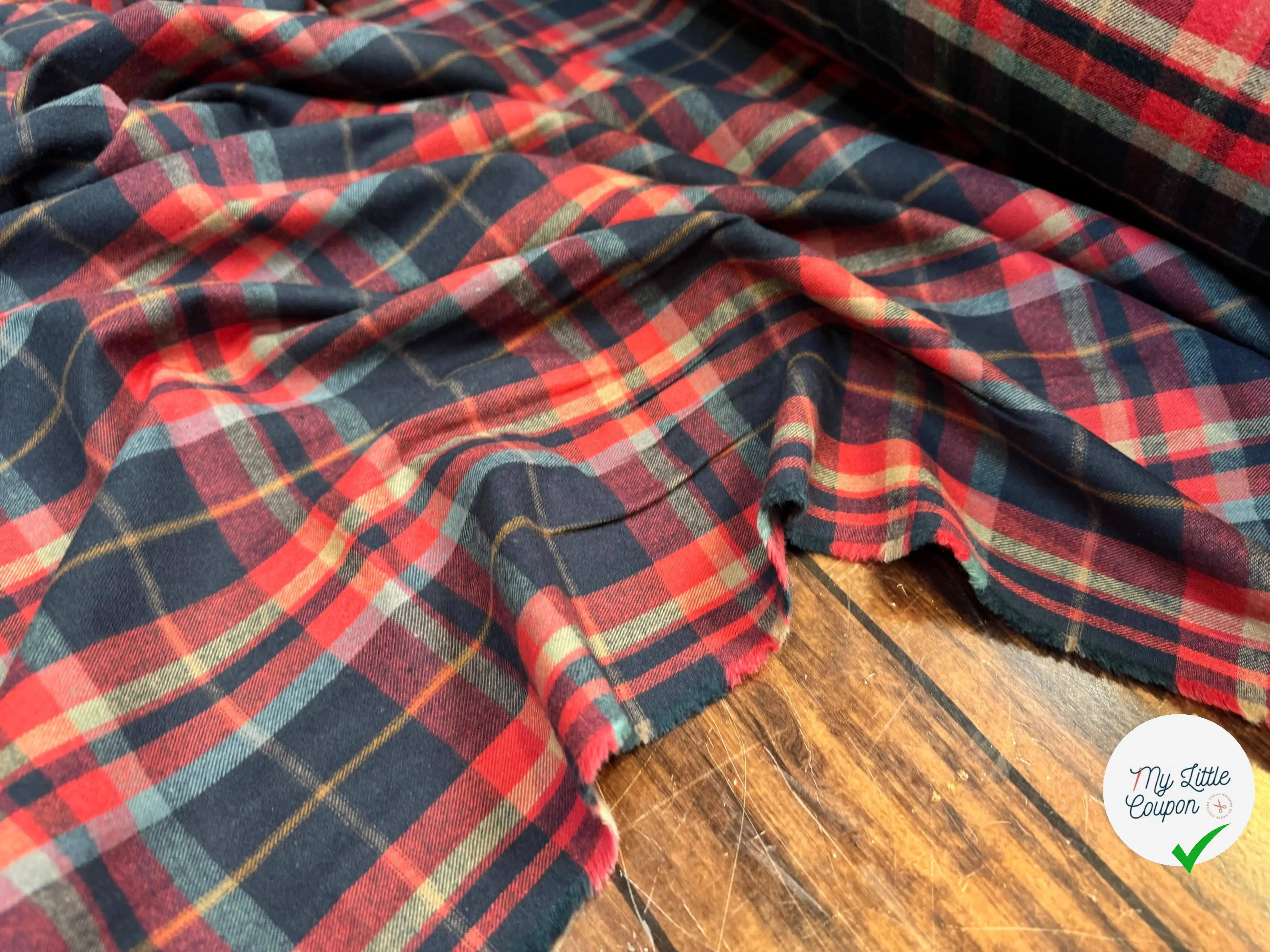 FLANELLE DE COTON ULTRA DOUCE TARTAN - My Little Coupon