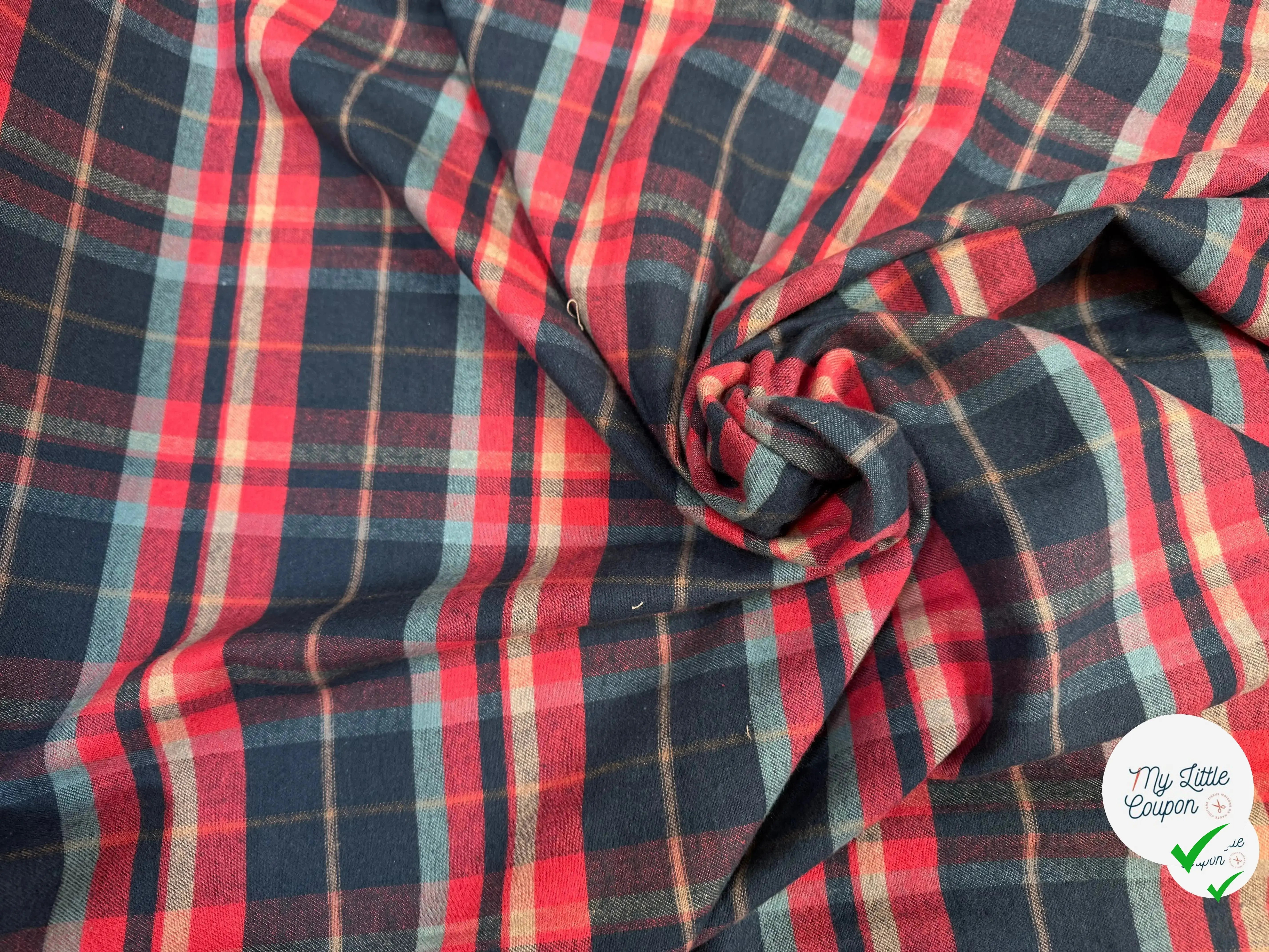 FLANELLE DE COTON ULTRA DOUCE TARTAN - My Little Coupon