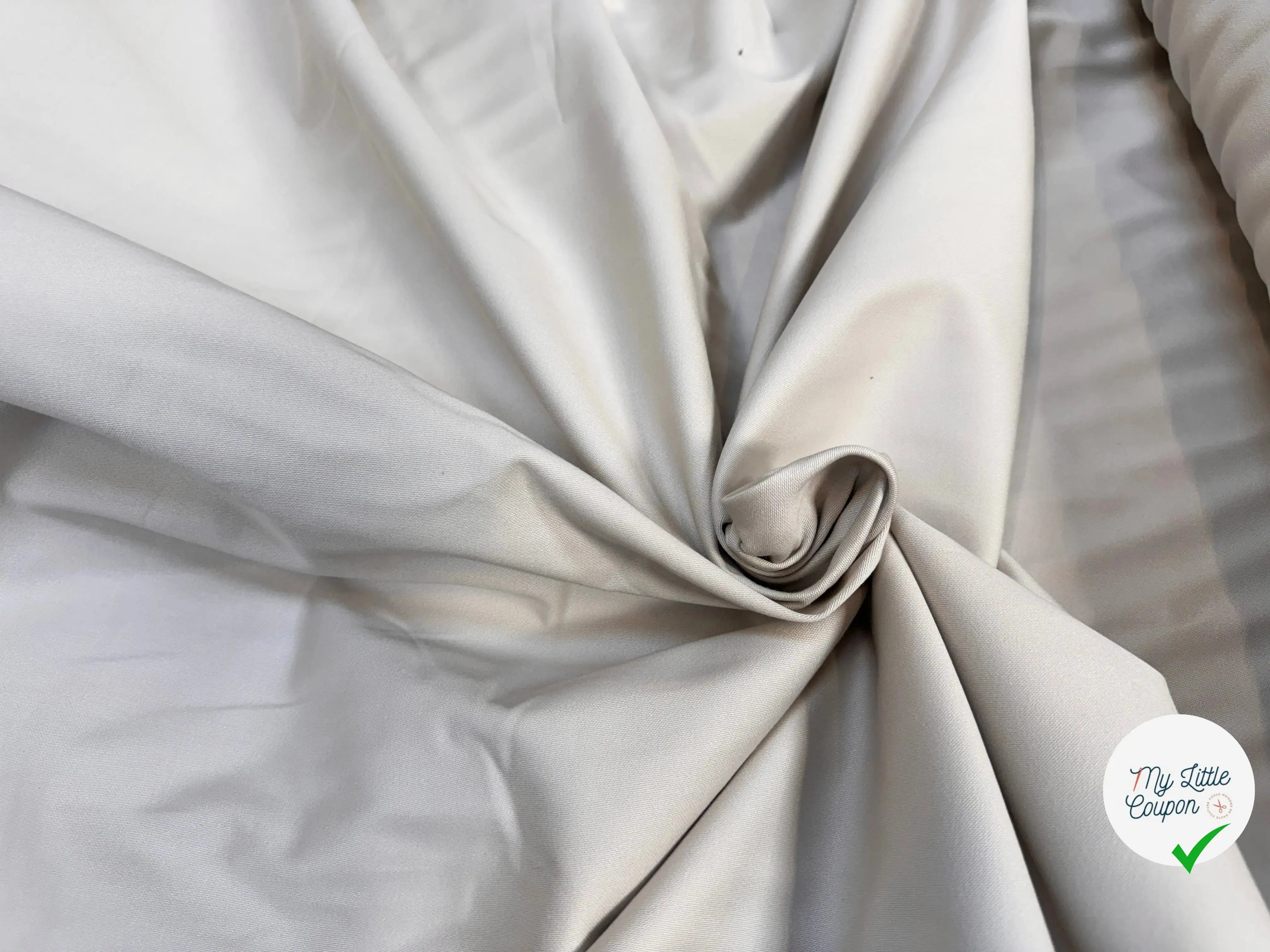GABARDINE DE COTON BEIGE CARARRA - My Little Coupon