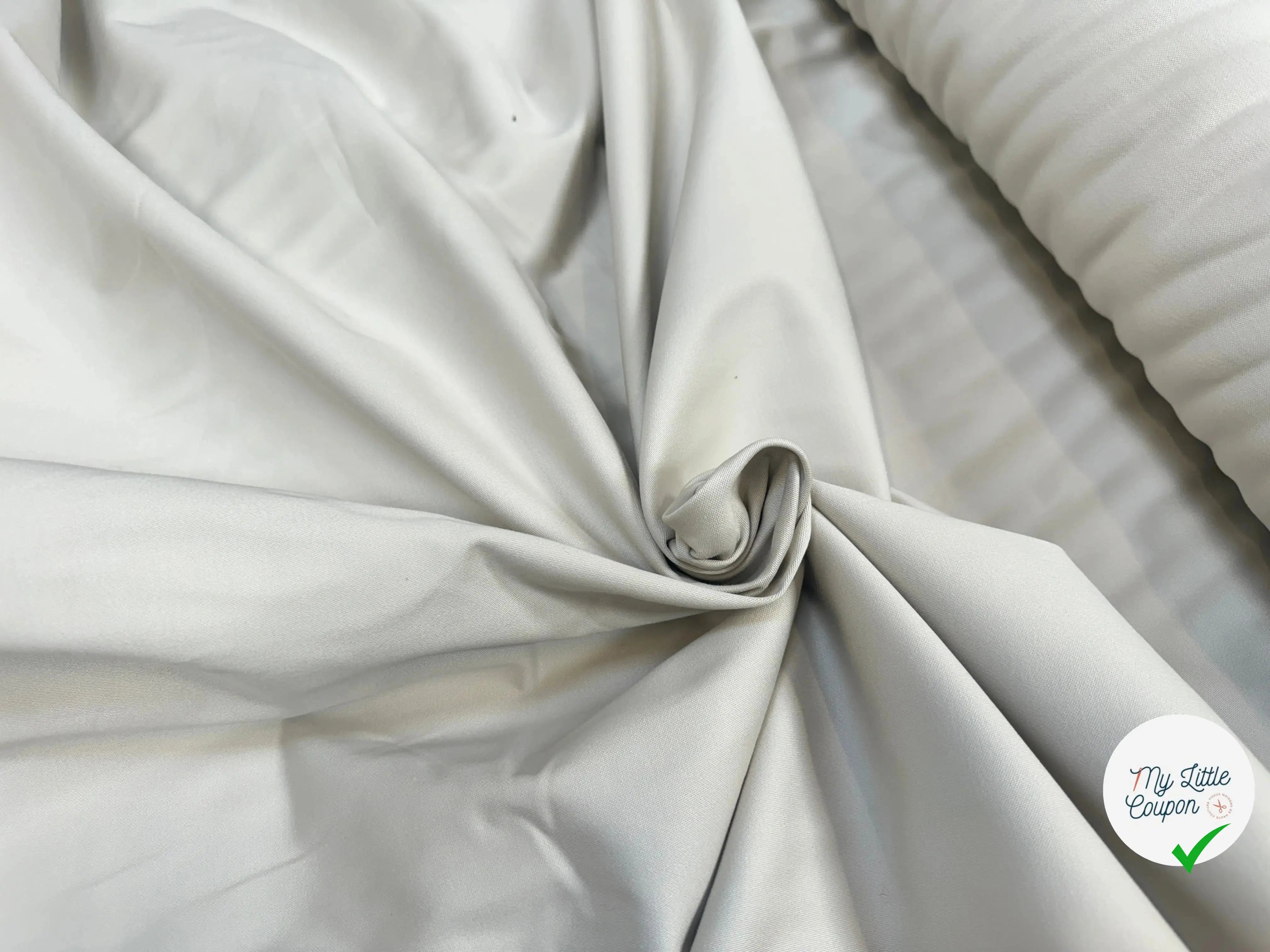 GABARDINE DE COTON BEIGE CARARRA - My Little Coupon