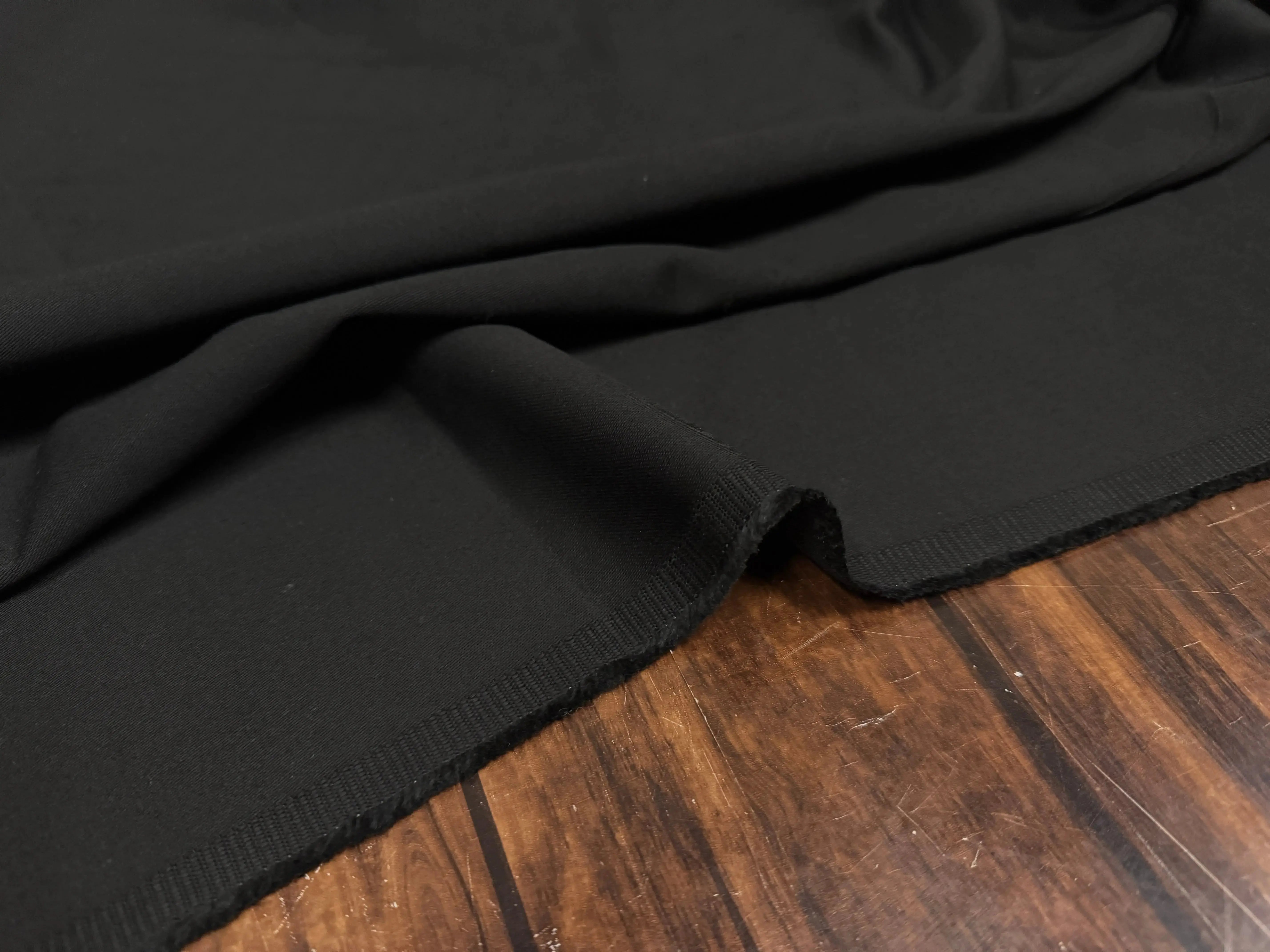 GABARDINE DE COTON JAPONAIS SAGAWA NOIR - My Little Coupon