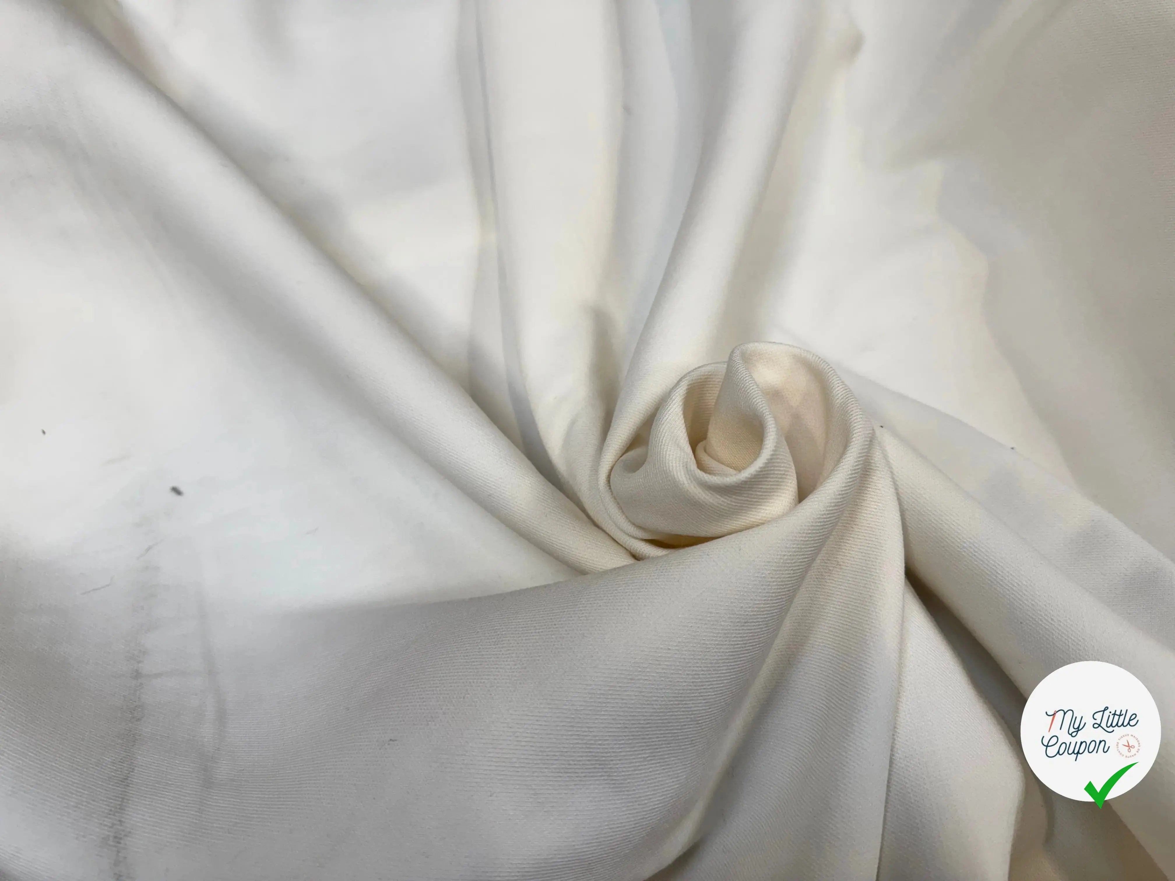 GABARDINE DE LAINE BLANC CASSÉ - My Little Coupon