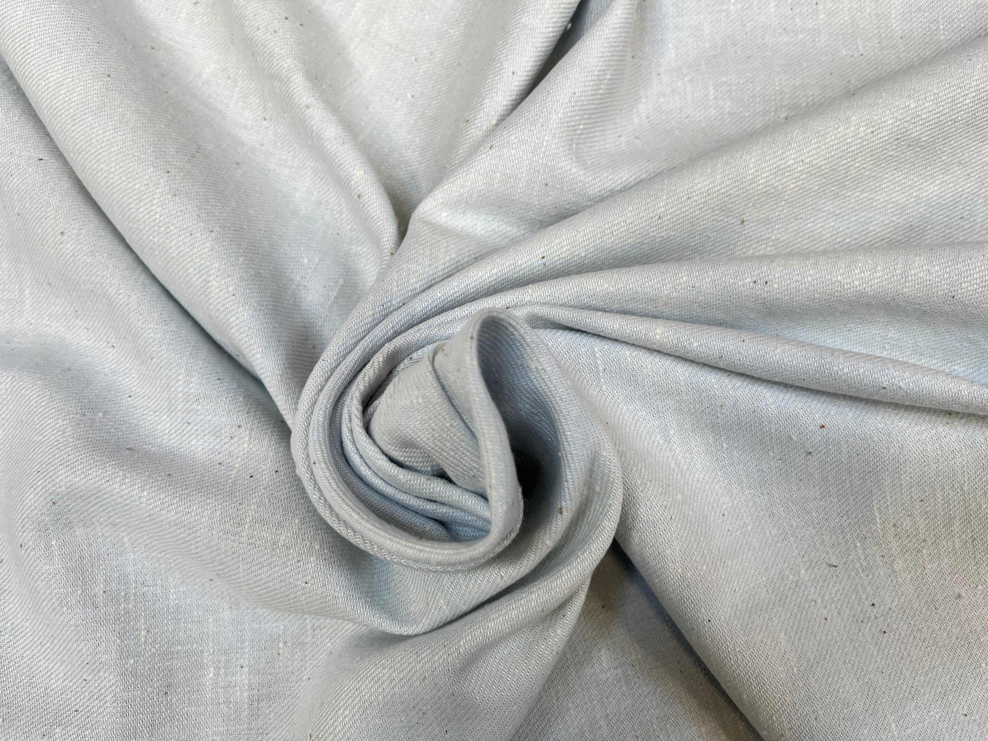 GABARDINE SOUPLE EFFET JEAN DELAVÉ UNI BLEU CLAIR - My Little Coupon