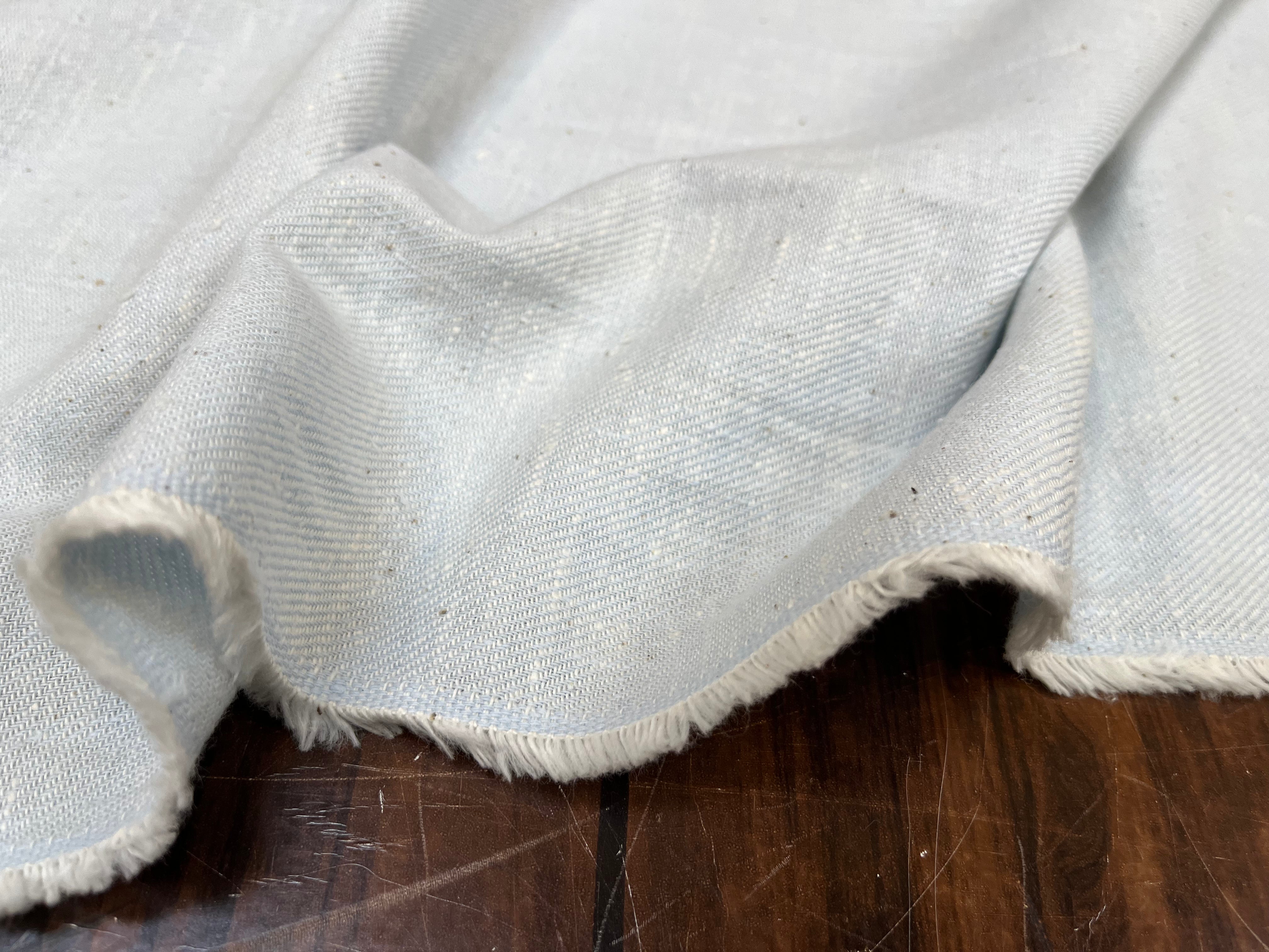 GABARDINE SOUPLE EFFET JEAN DELAVÉ UNI BLEU CLAIR - My Little Coupon