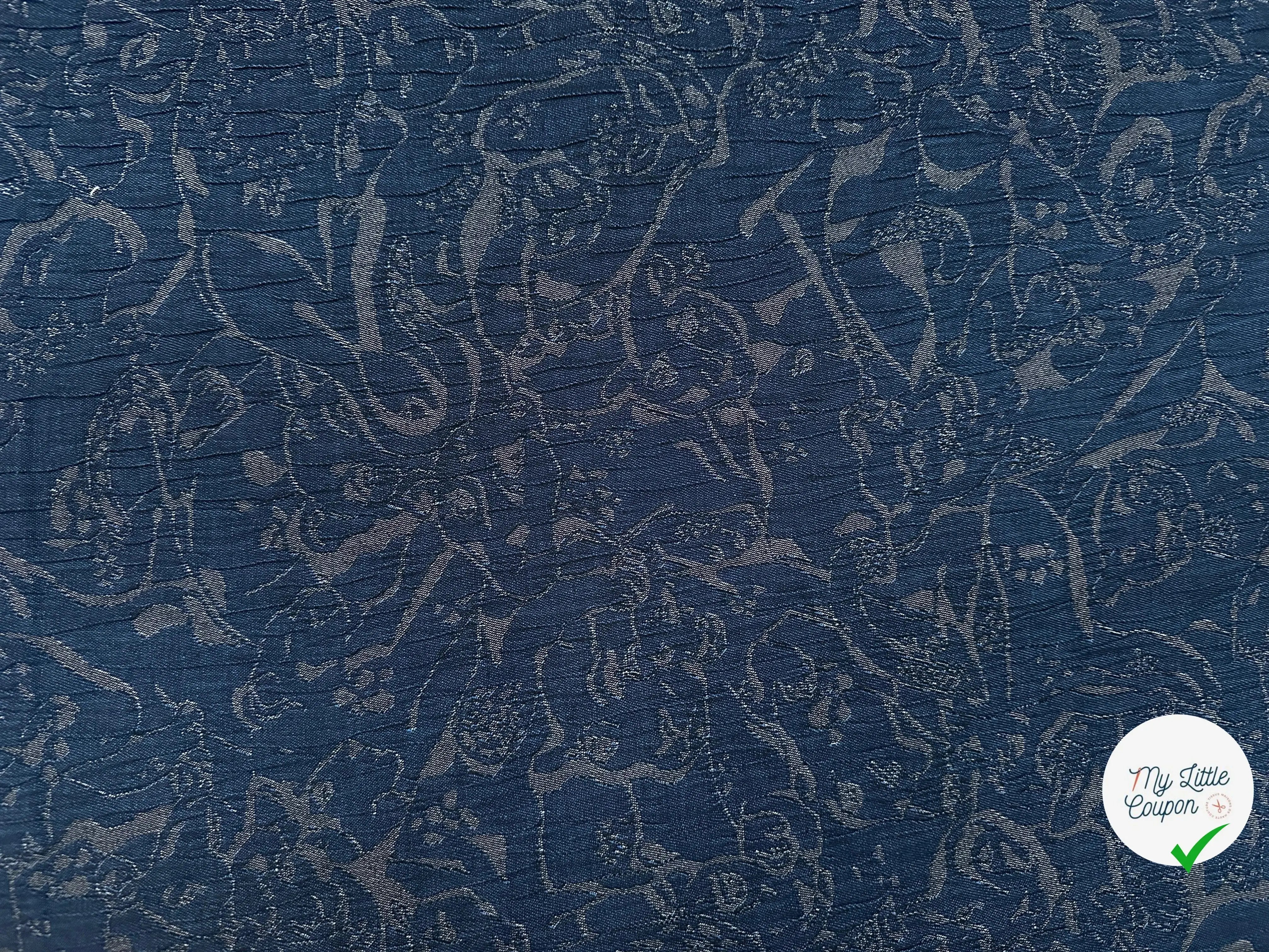 JACQUARD REVERSIBLE FACE BLEU FACE CREME FELIN - My Little Coupon