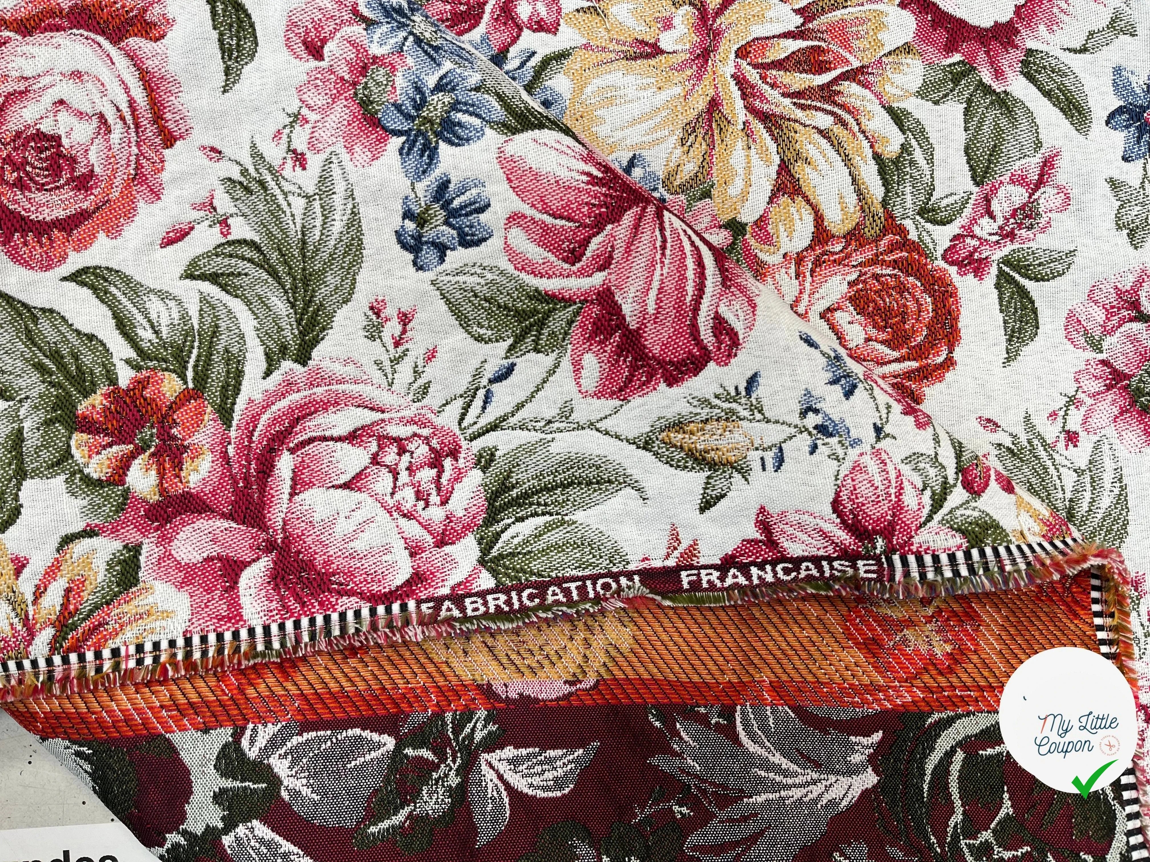 JACQUARD TISSÉ TEINT ALAIS ALLOVER ÉCRU ROSE - My Little Coupon