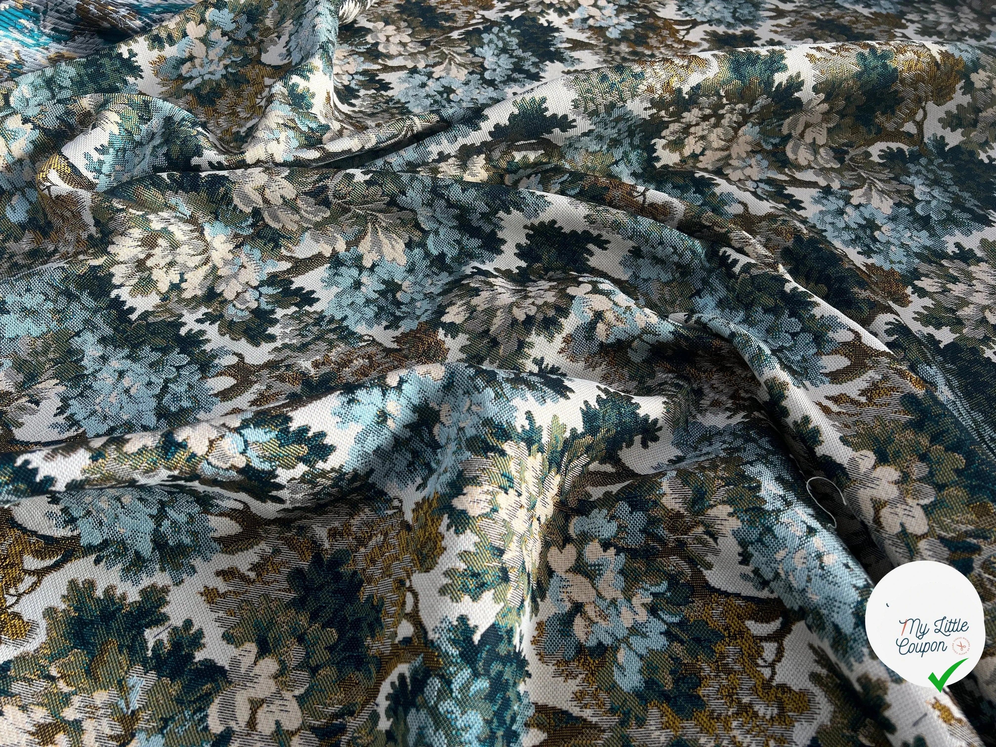 JACQUARD TISSÉ TEINT AUBUSSON ALLOVER ÉMERAUDE - My Little Coupon