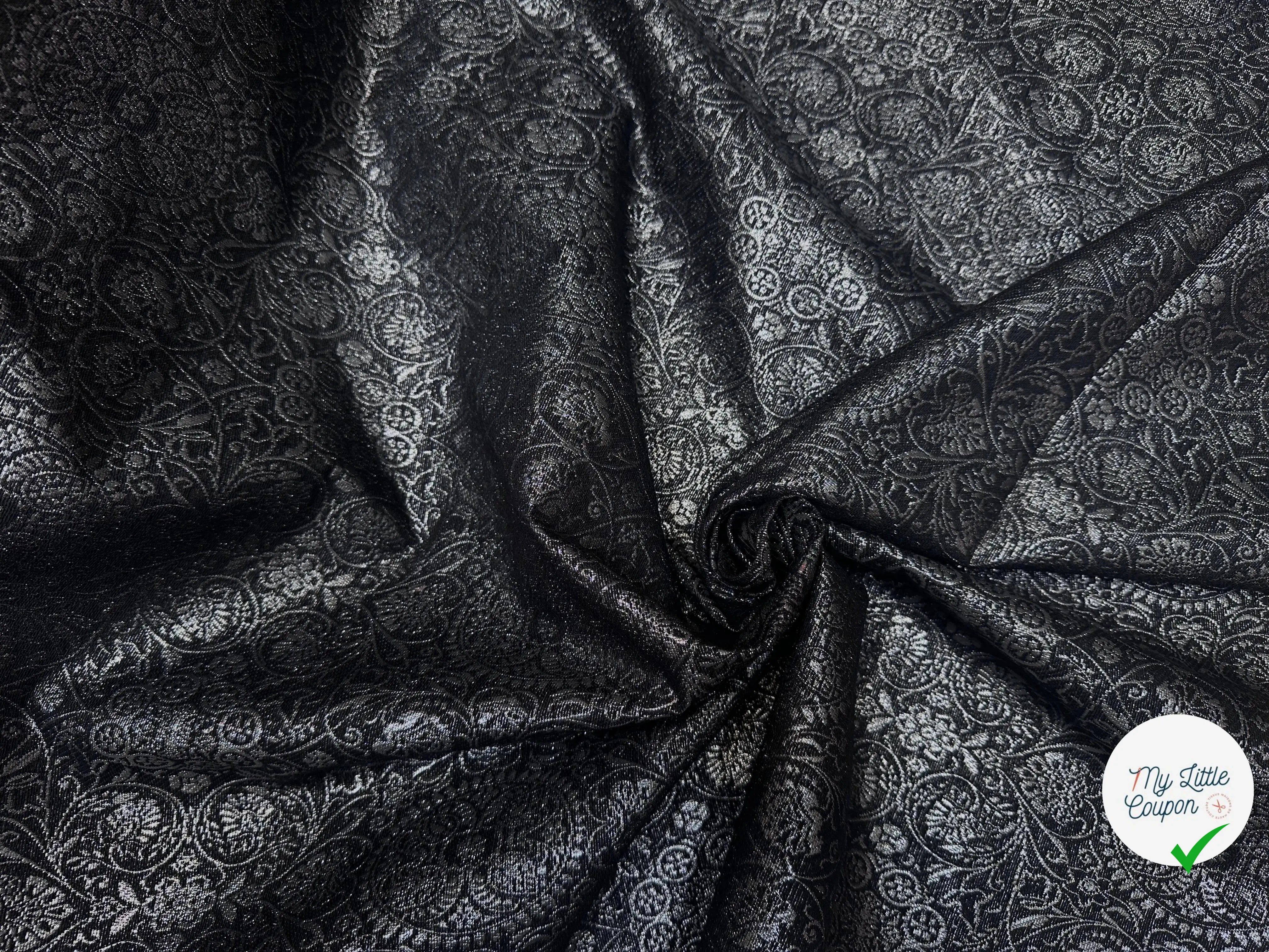 JACQUARD ZONKA NOIR ARGENTÉ - My Little Coupon