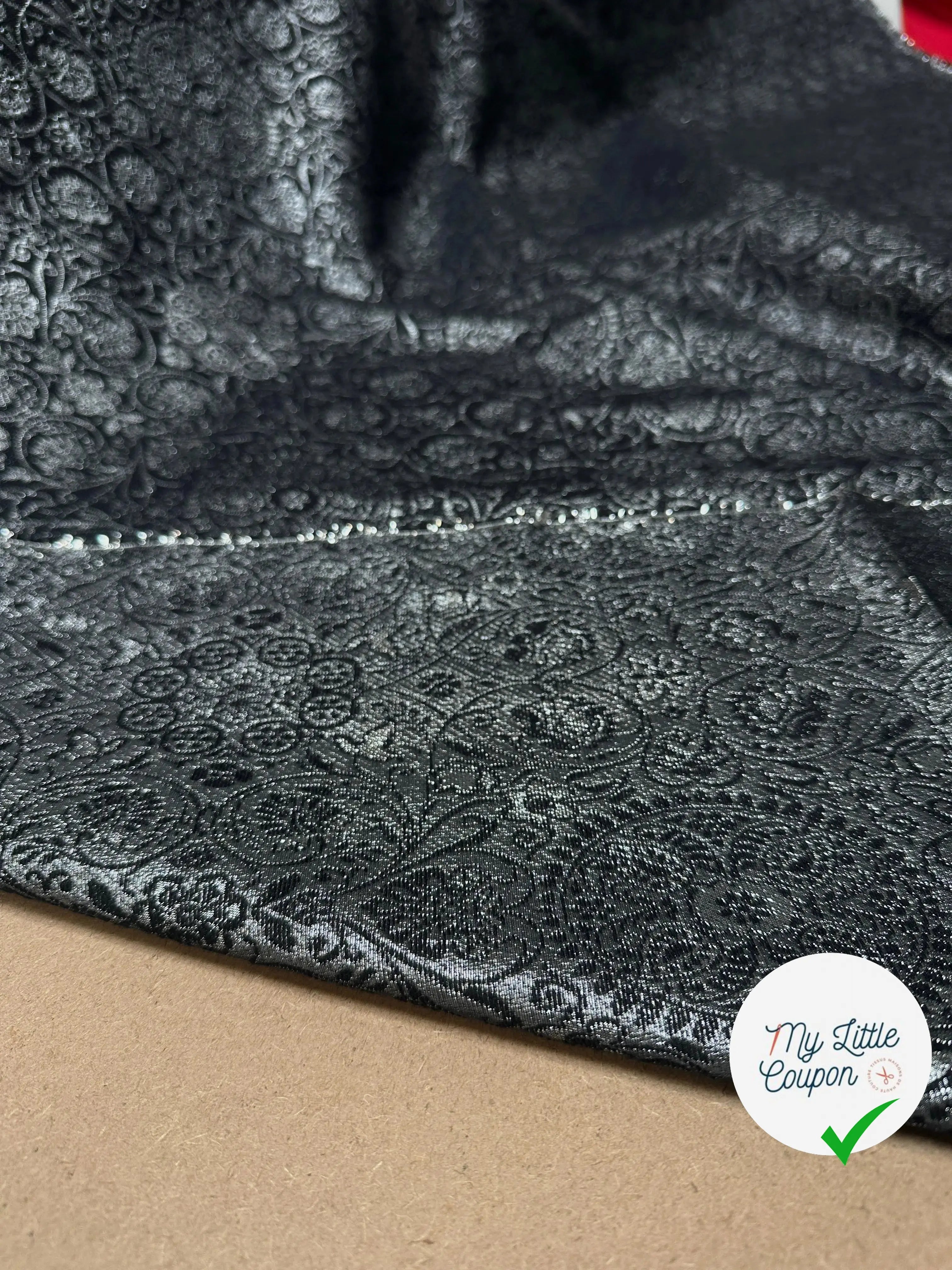 JACQUARD ZONKA NOIR ARGENTÉ - My Little Coupon