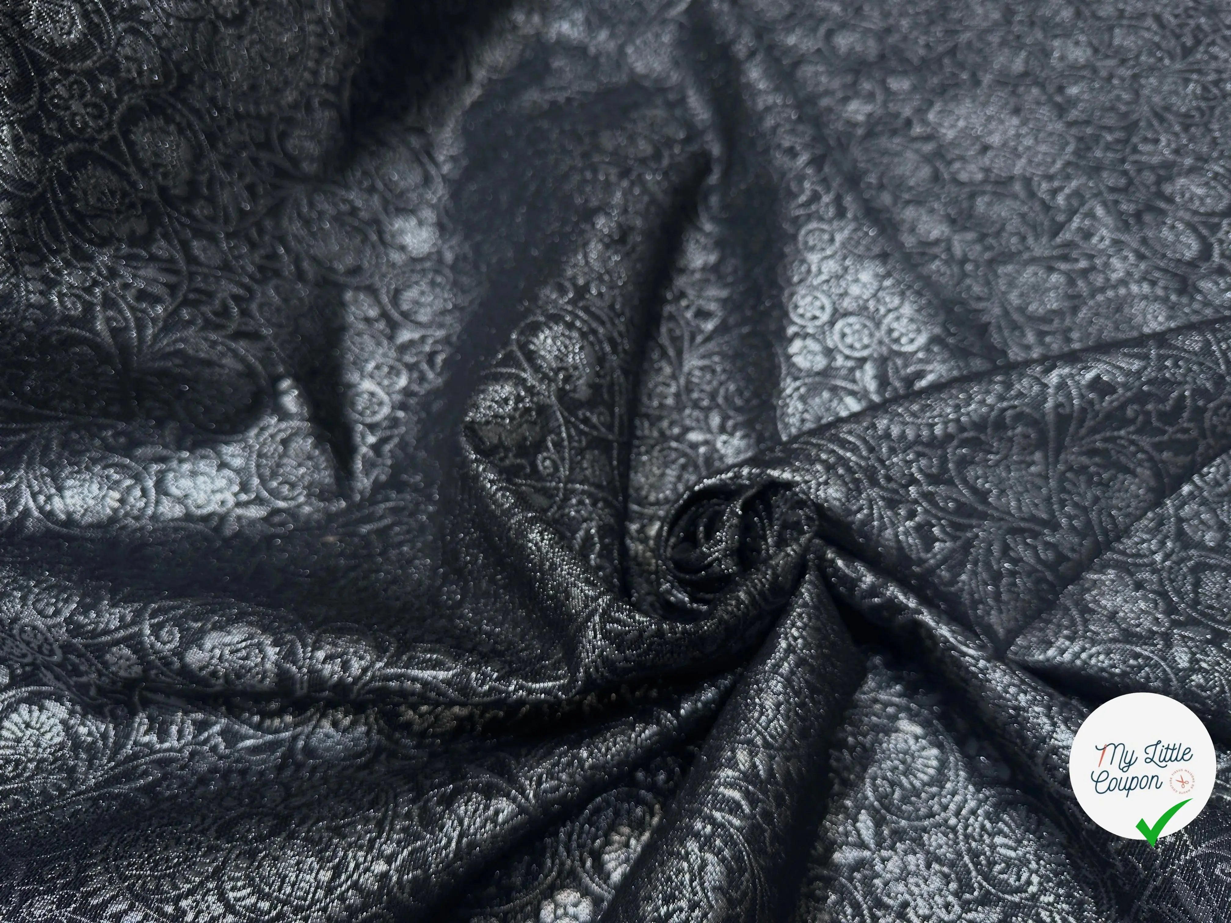 JACQUARD ZONKA NOIR ARGENTÉ - My Little Coupon