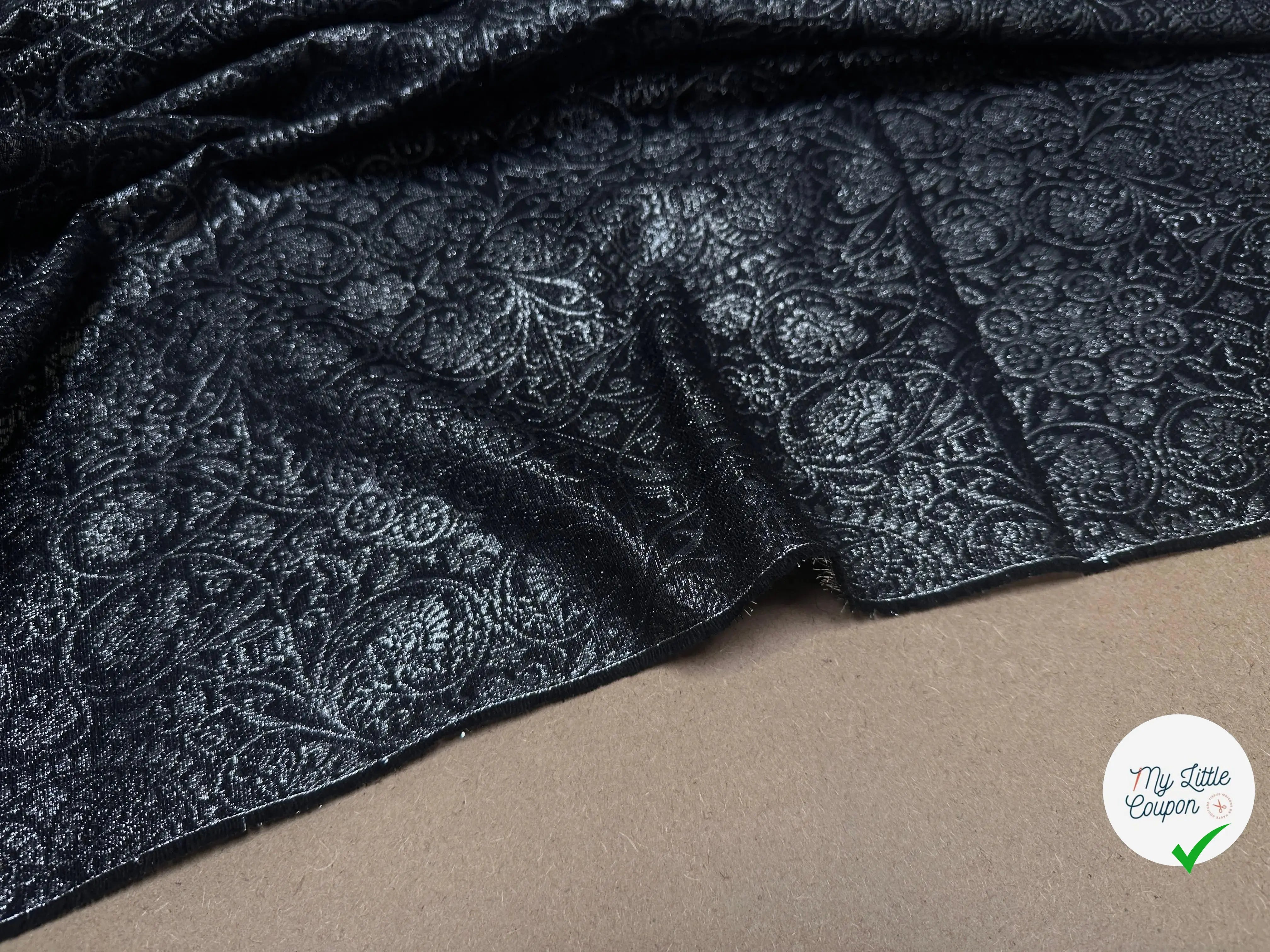 JACQUARD ZONKA NOIR ARGENTÉ - My Little Coupon