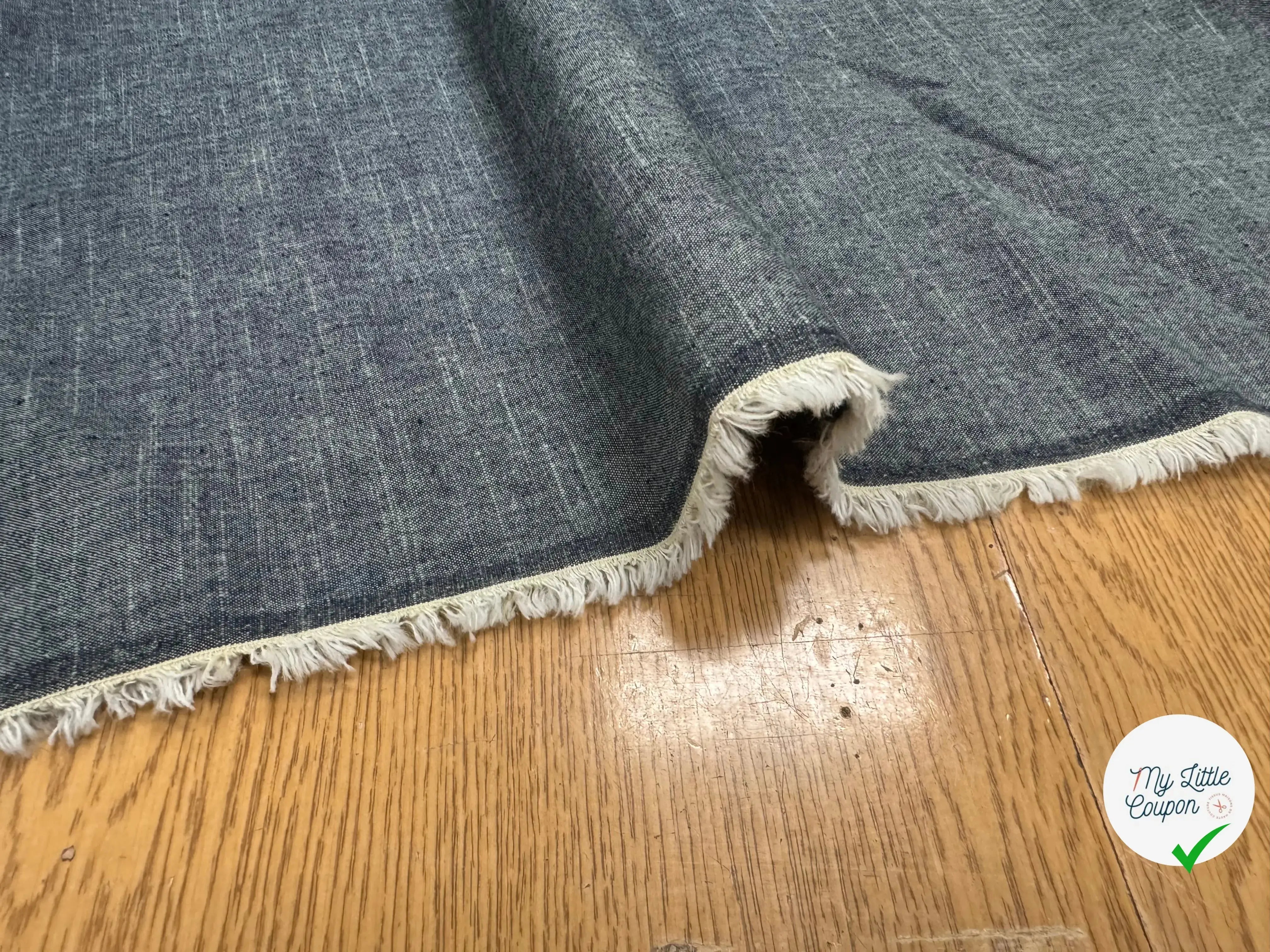 JEAN FIN BLEU GRIS UNI DÉLAVÉ - My Little Coupon