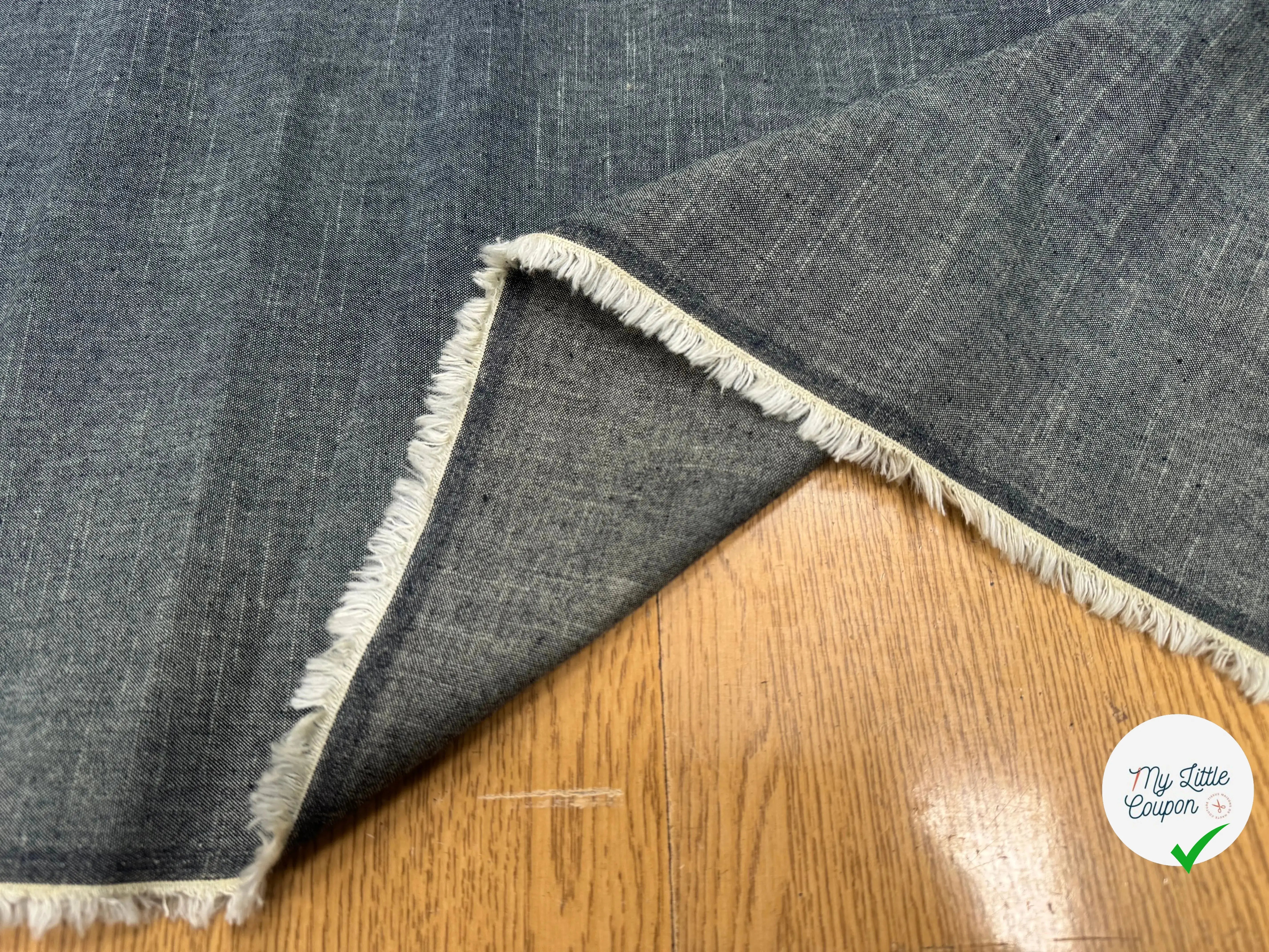 JEAN FIN BLEU GRIS UNI DÉLAVÉ - My Little Coupon