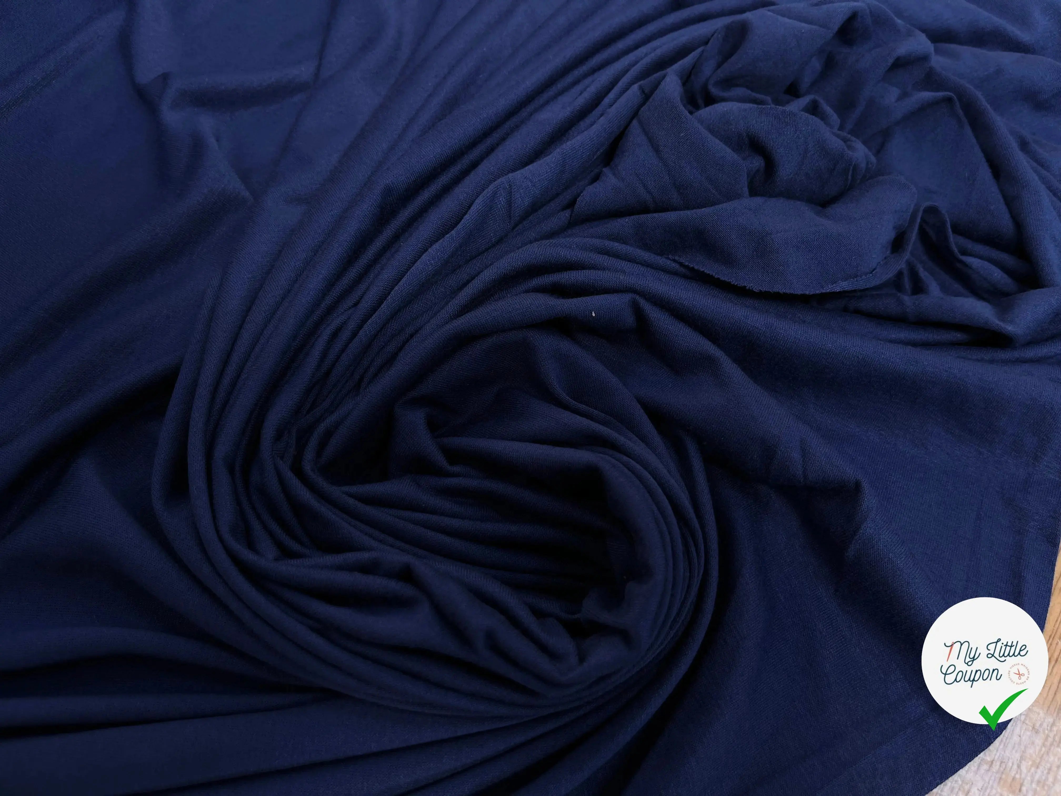 JERSEY DE COTON BLEU ROIS STRECH - My Little Coupon