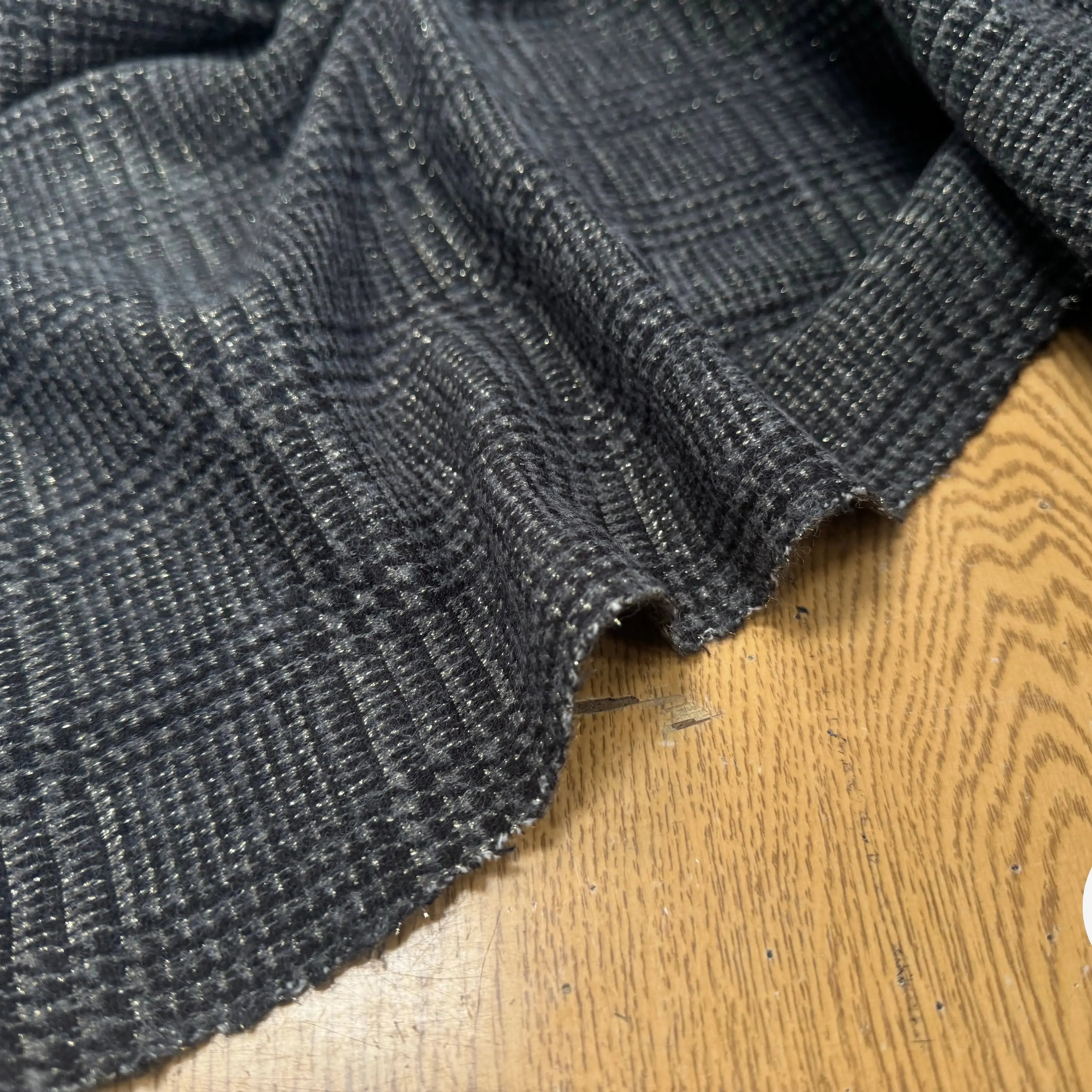 JERSEY DE LAINE PRINCE DE GALLES LUREX - My Little Coupon